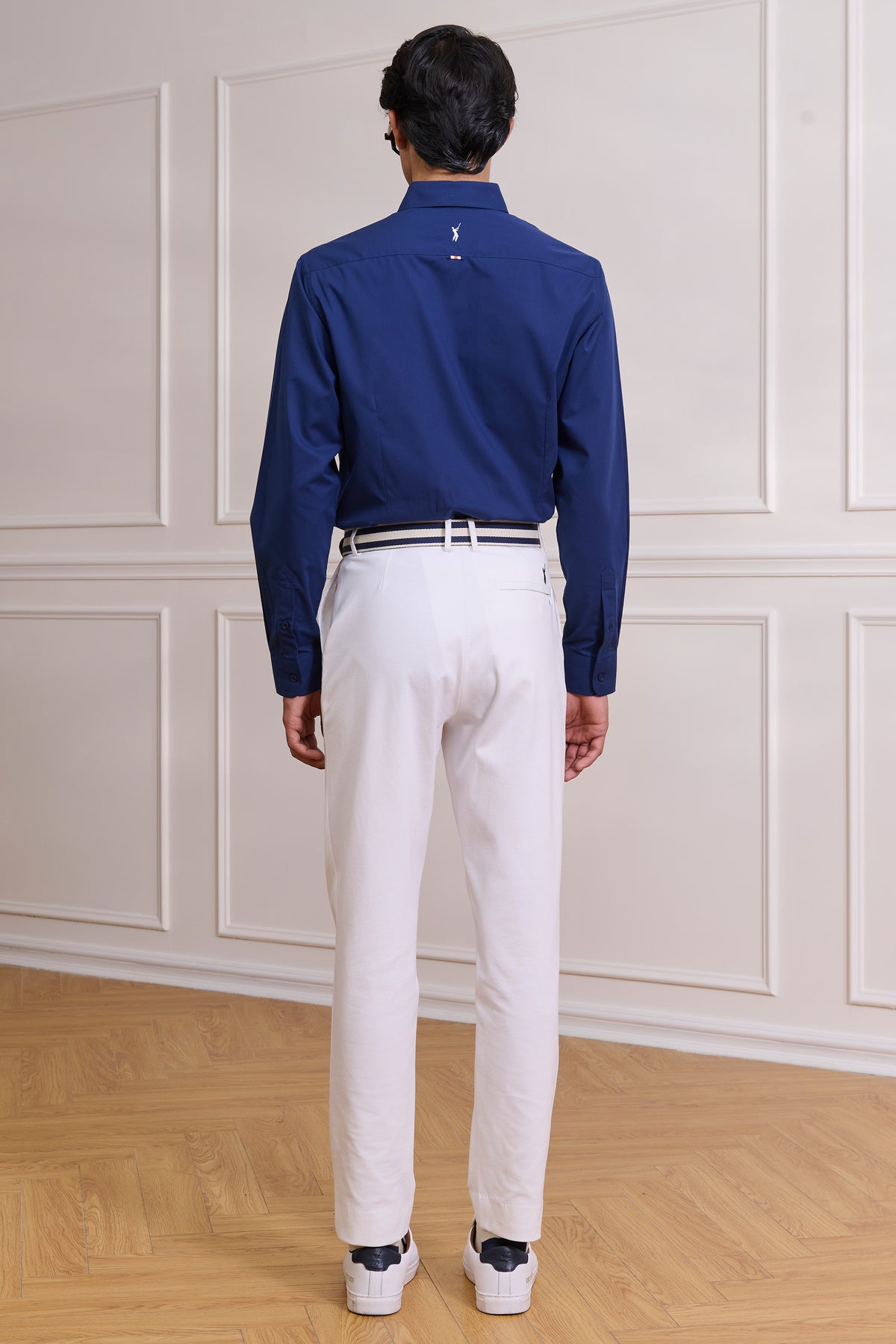 SNCC Navy Shirt with Tape-Trimmed Placket