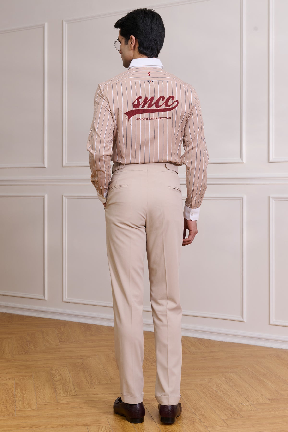 SNCC Tan Striped Shirt