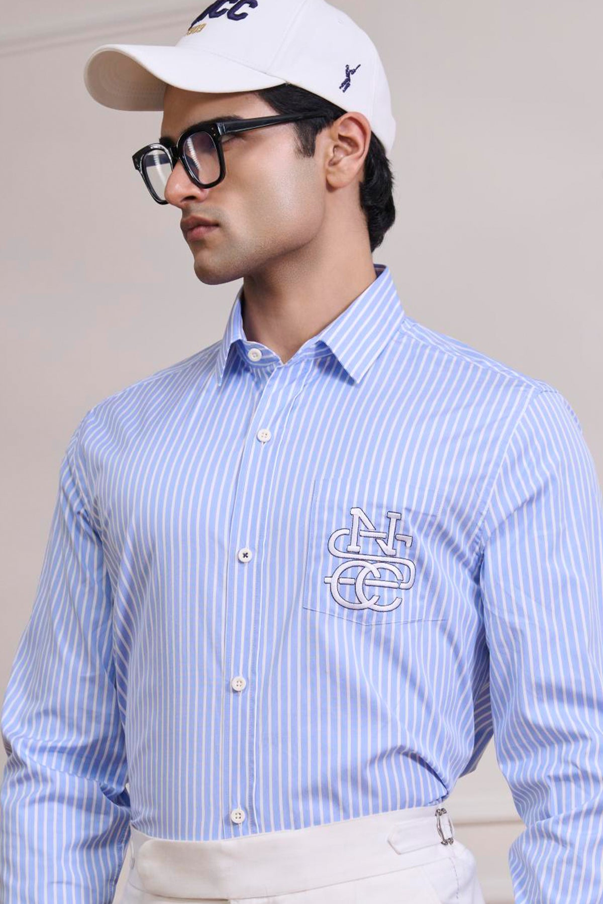 SNCC Blue Striped with Monogram