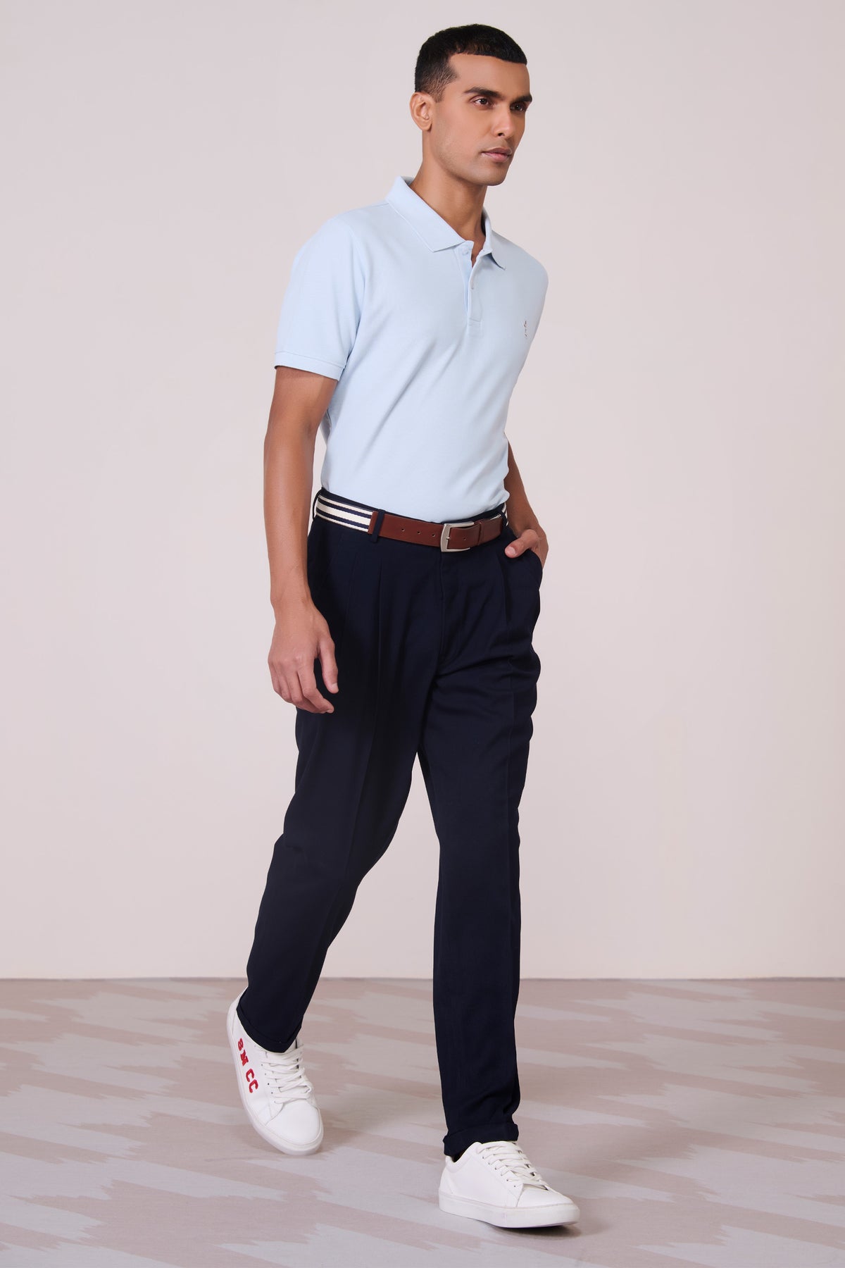 SNCC Light Blue Supima Pique Knit Shirt