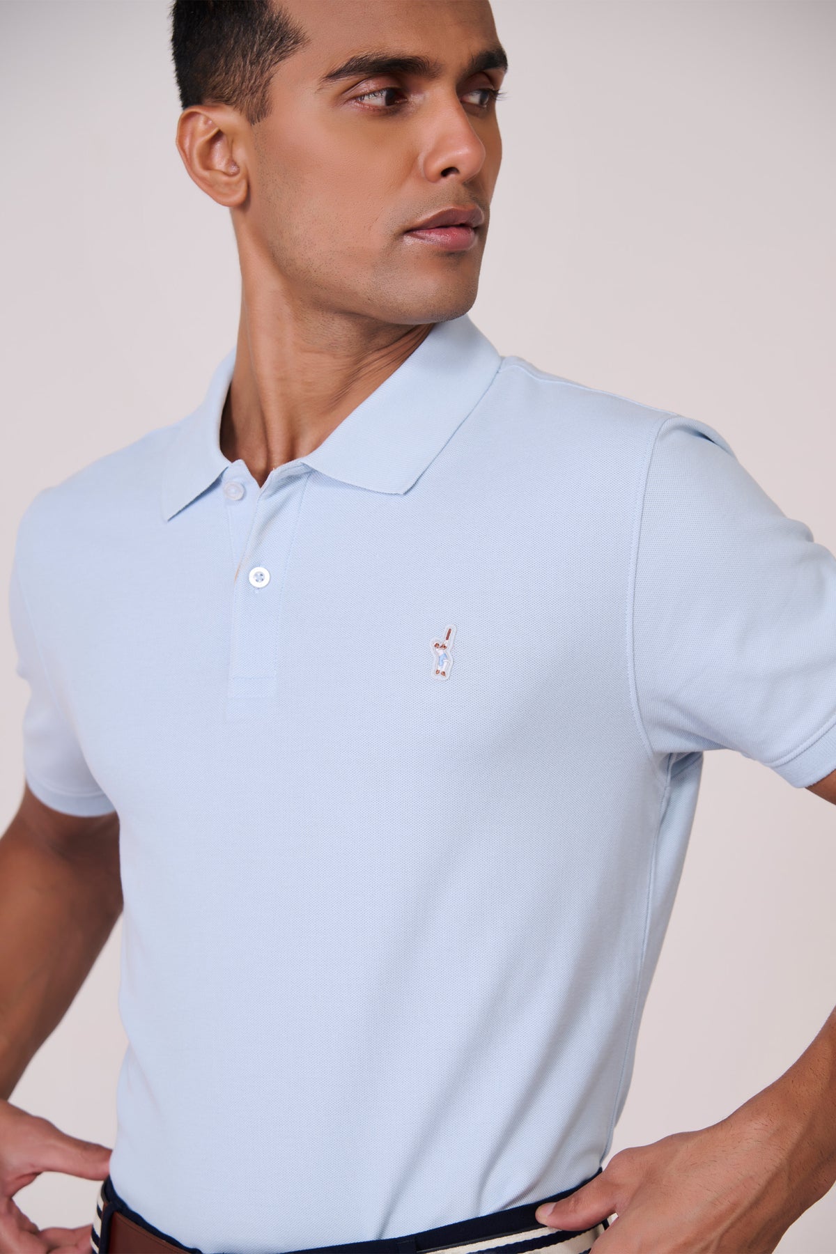 SNCC Light Blue Supima Pique Knit Shirt