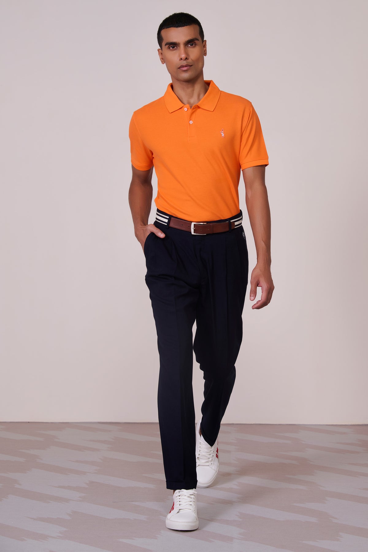 SNCC Orange Supima Pique Knit Shirt