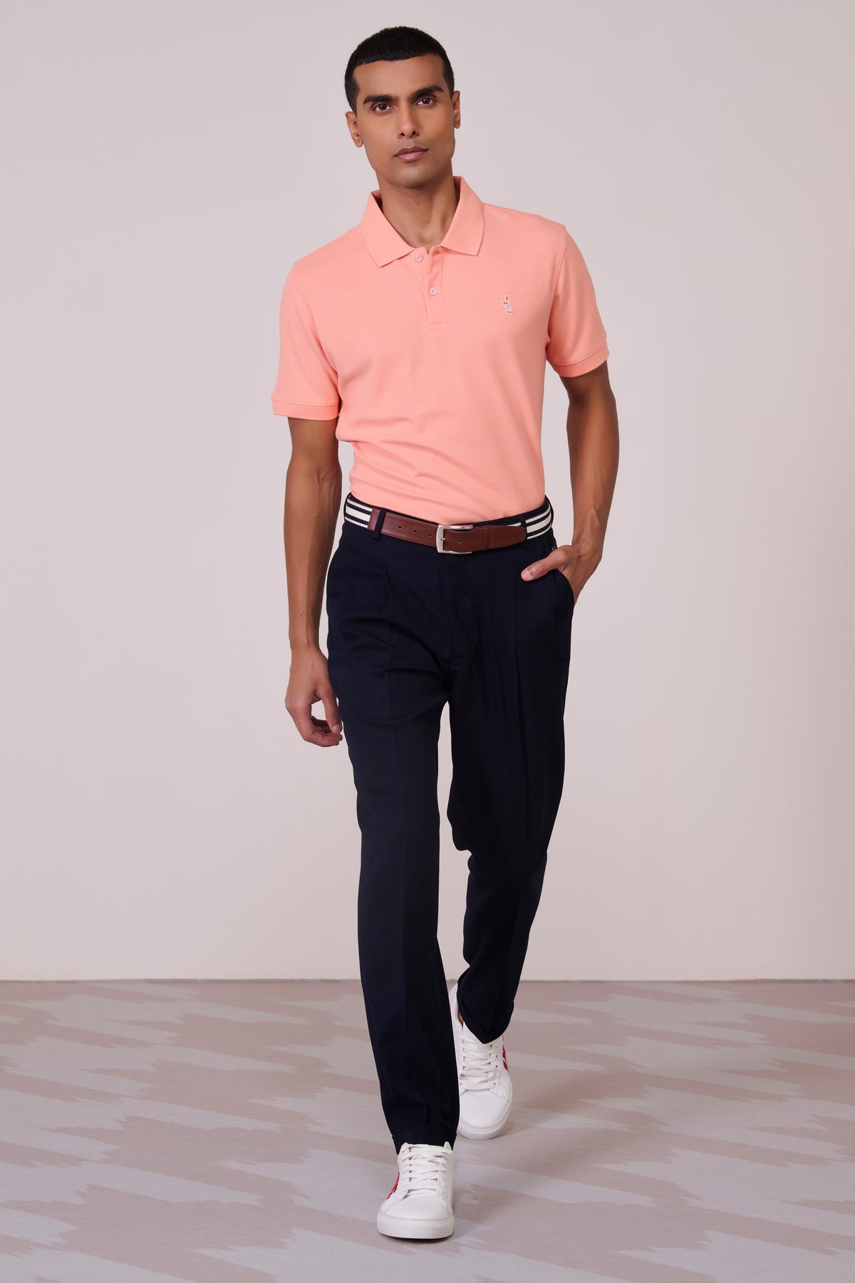 SNCC Peach Supima Pique Knit Shirt