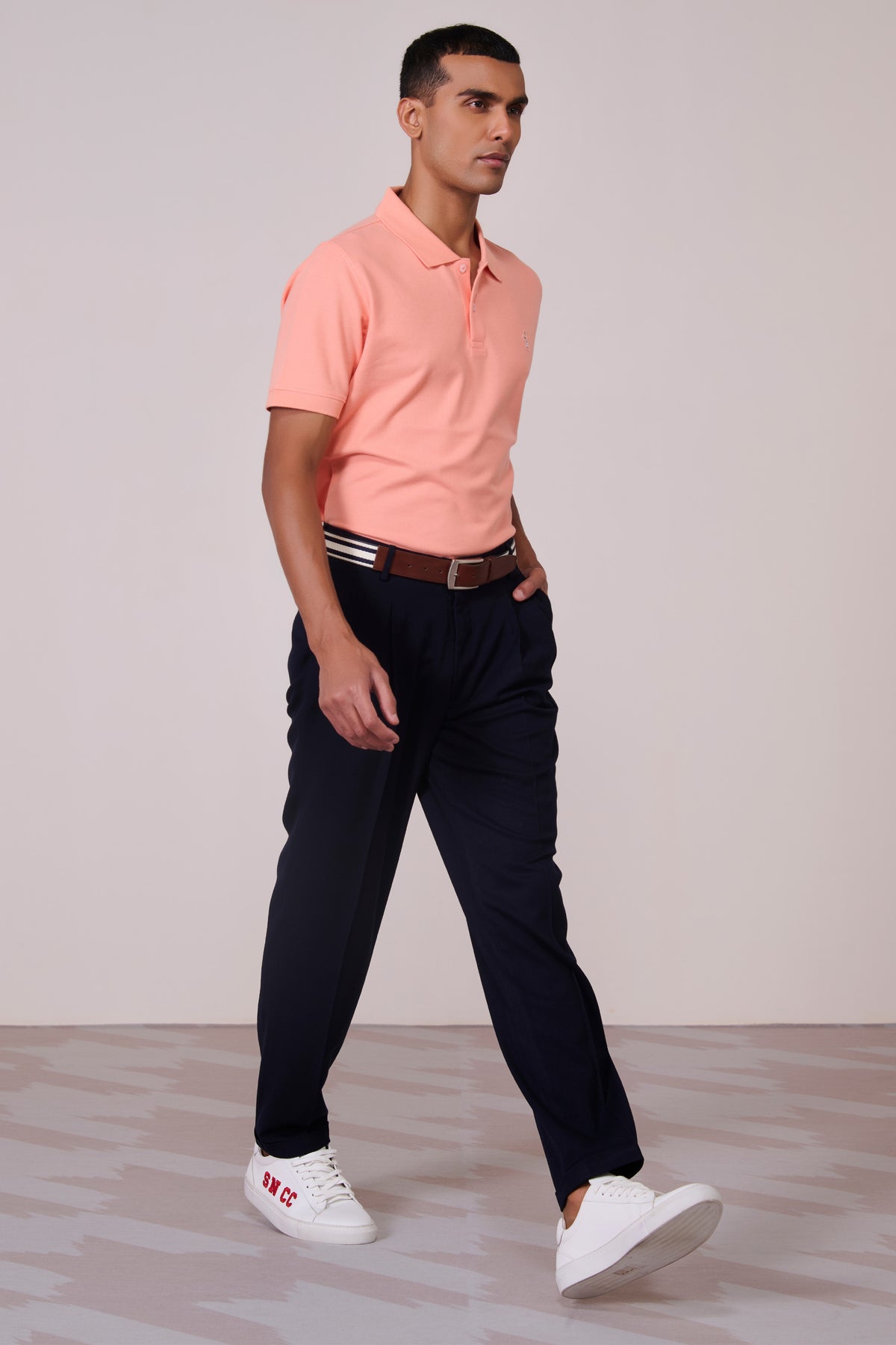 SNCC Peach Supima Pique Knit Shirt