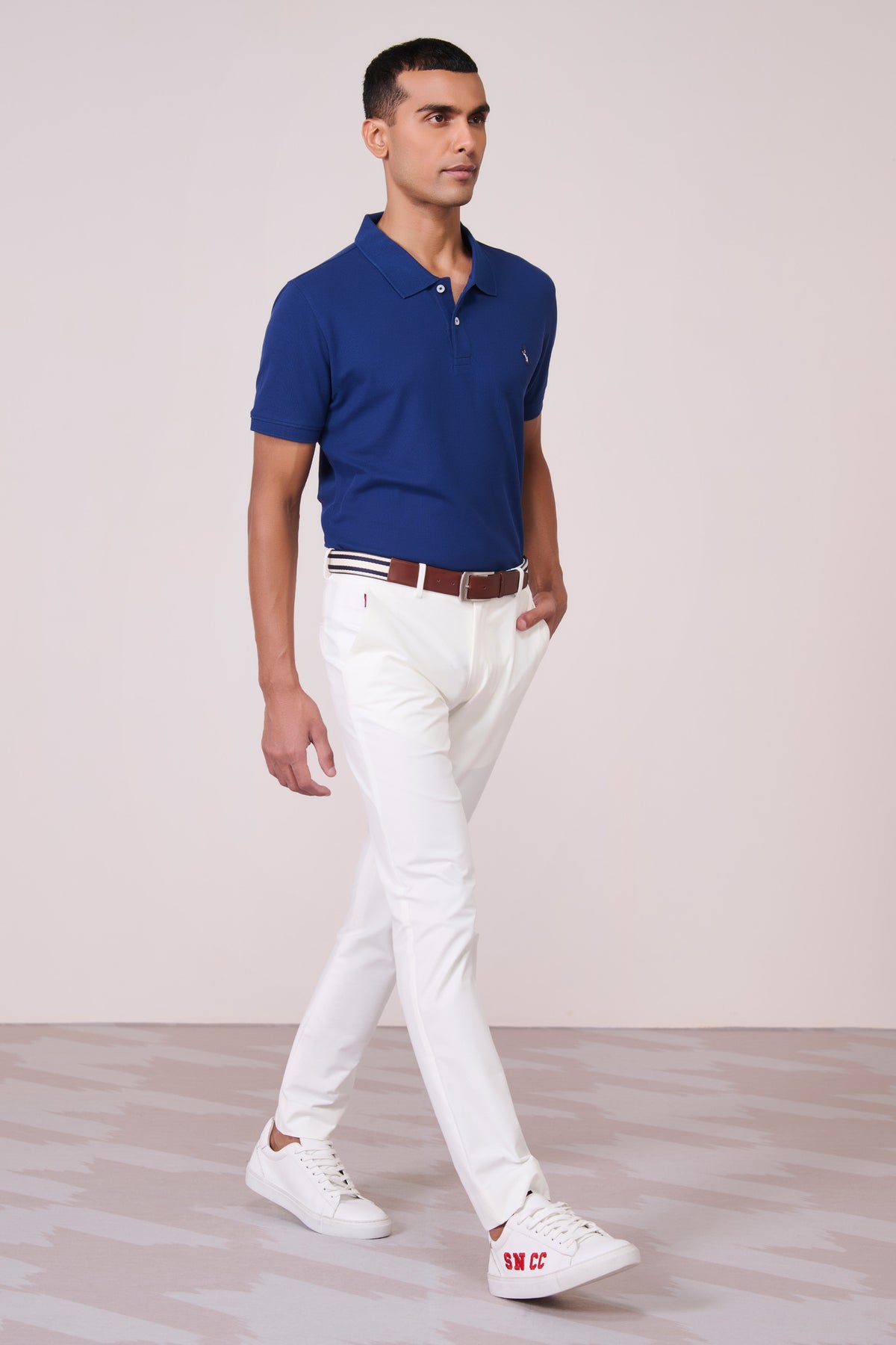 SNCC Prussian Blue Supima Pique Knit Shirt