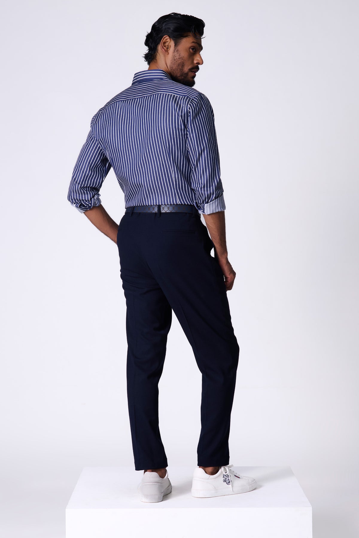 SNCC Navy Striped Shirt