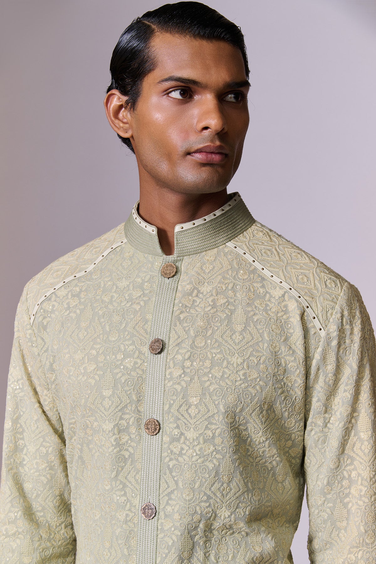 Mint Embroidered Kurta Set