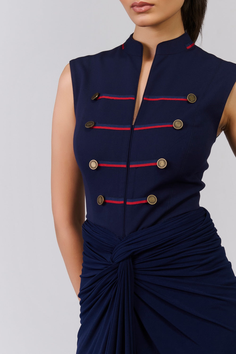 Navy Structured Gown