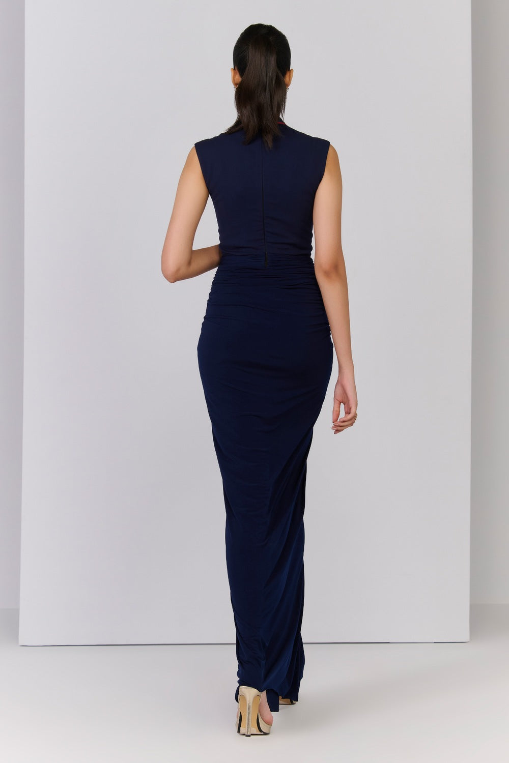 Navy Structured Gown