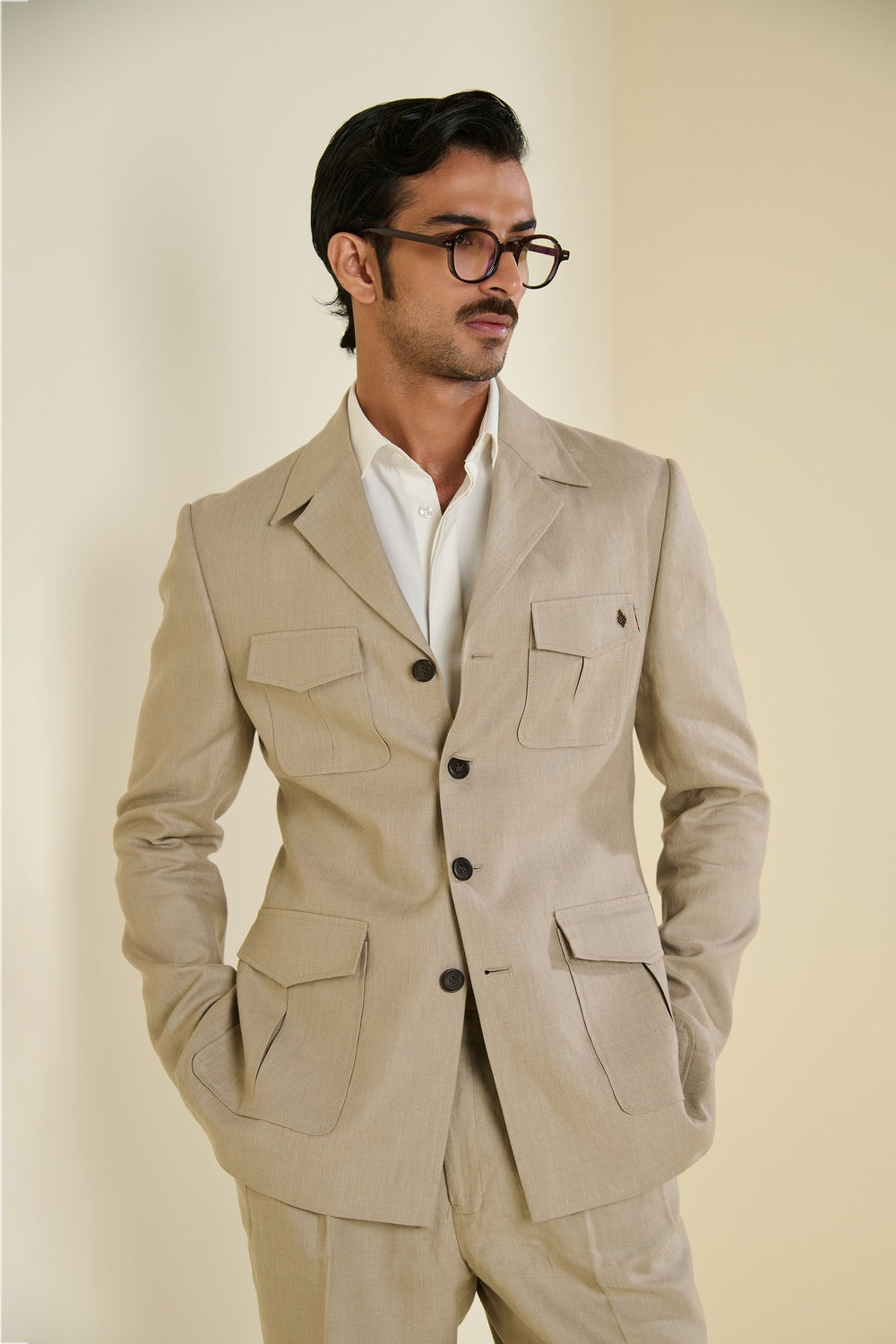 Beige Linen Jacket