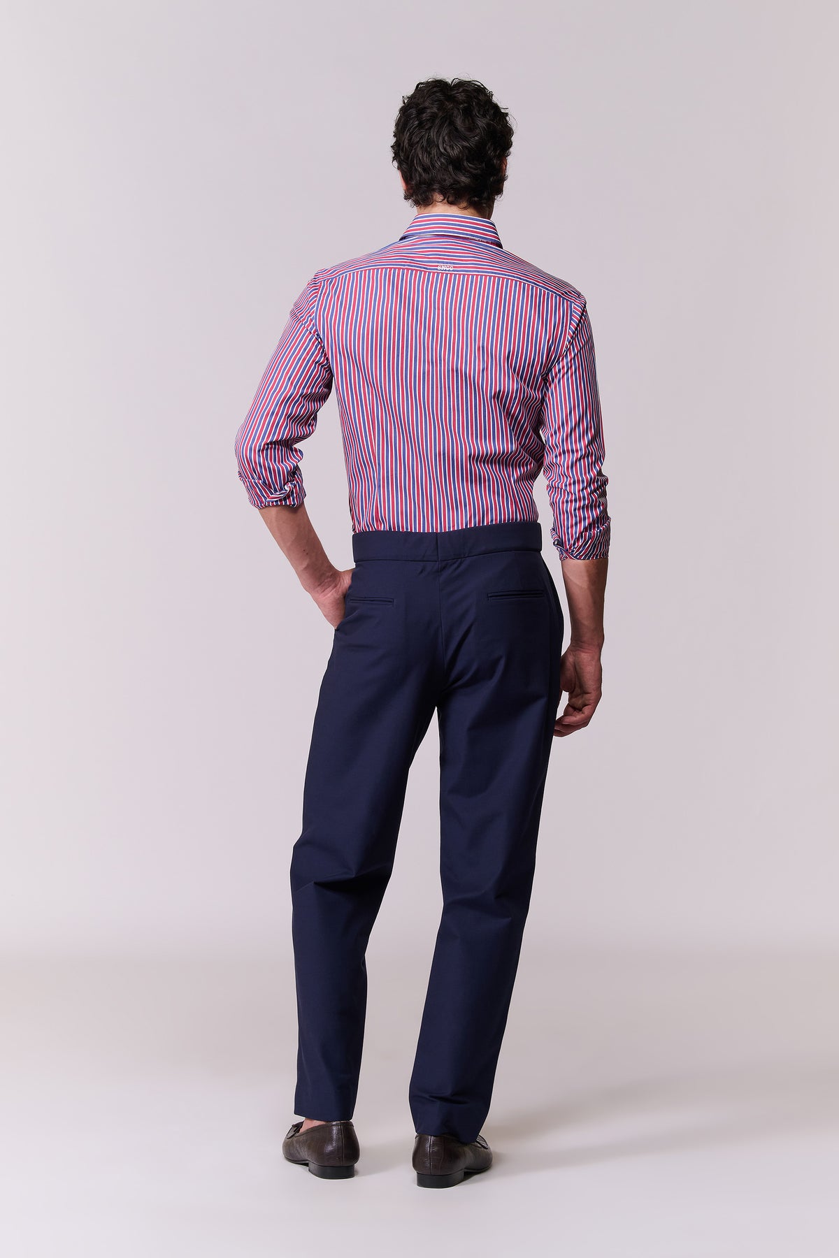 SNCC Burgundy Striped Shirt