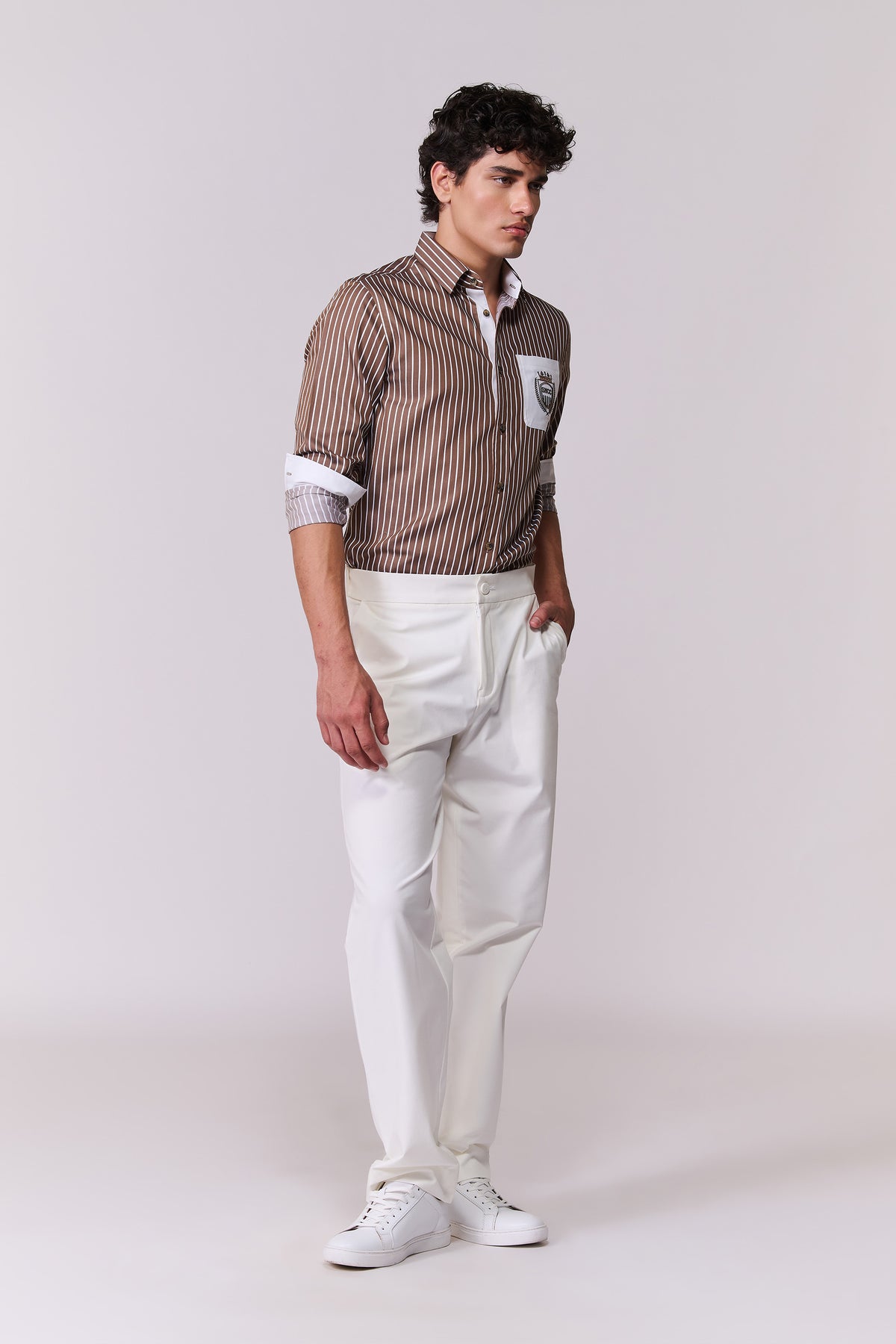 SNCC Brown Contrast Pocket Shirt