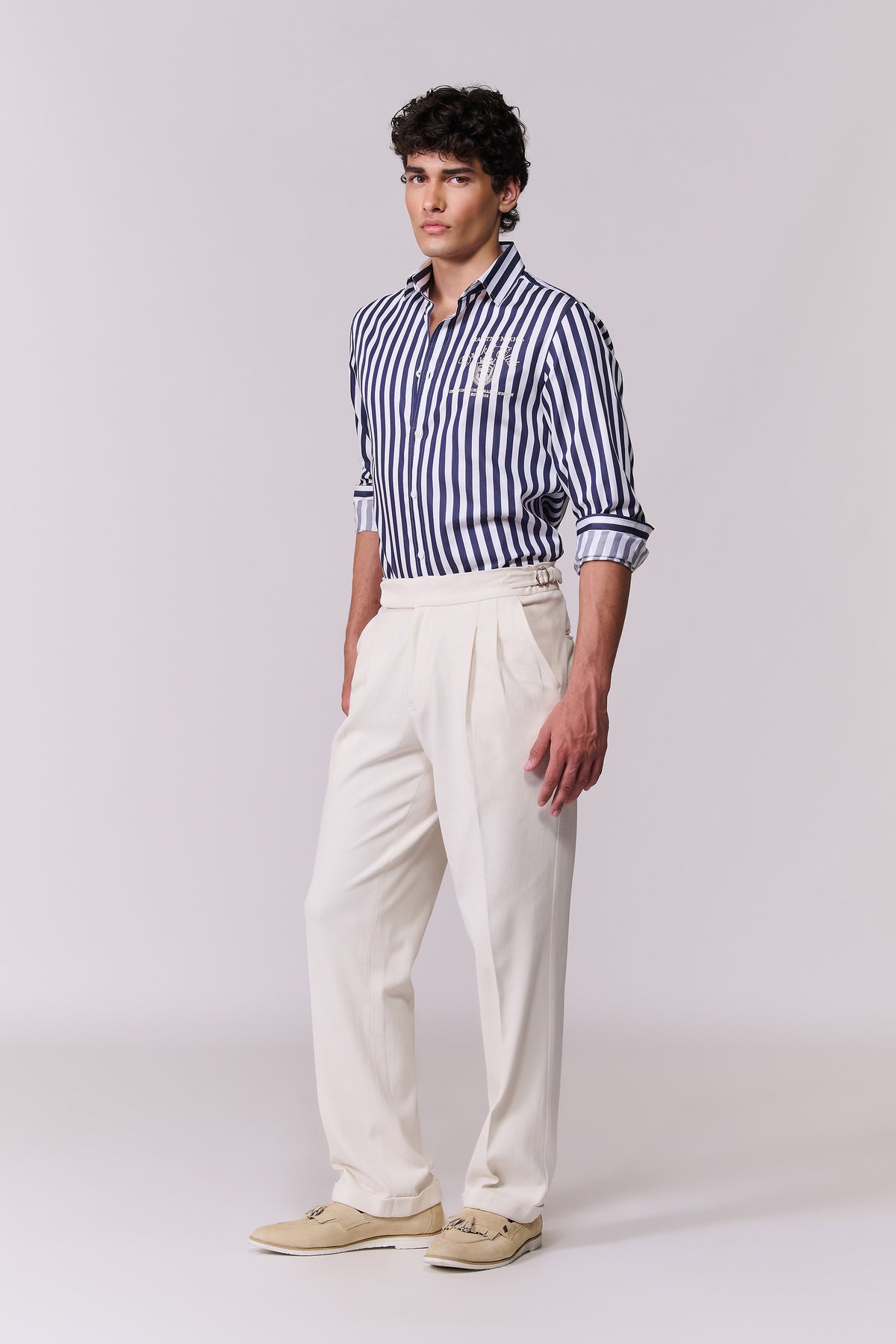SNCC Blue Crest Stripe Shirt