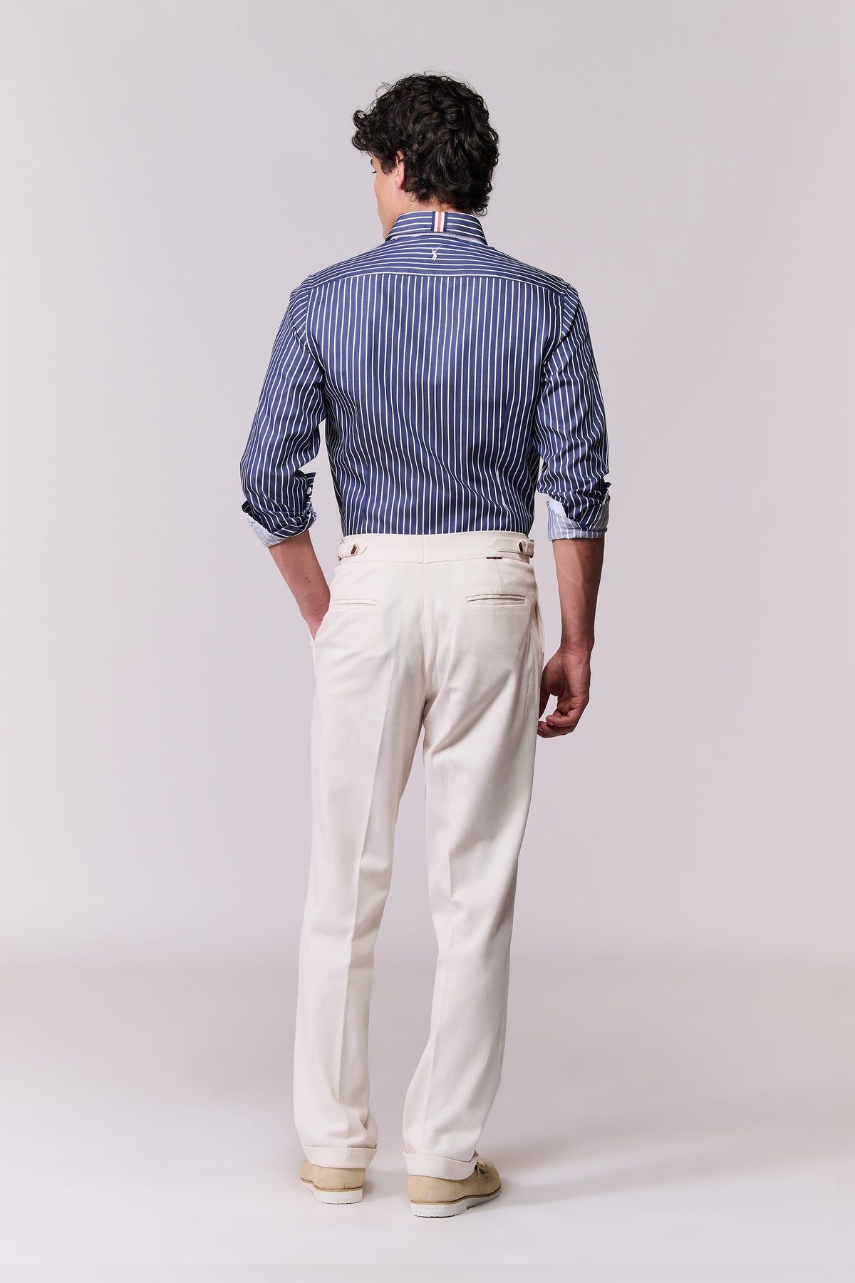 SNCC Navy Sriped Shirt with Patch Logo