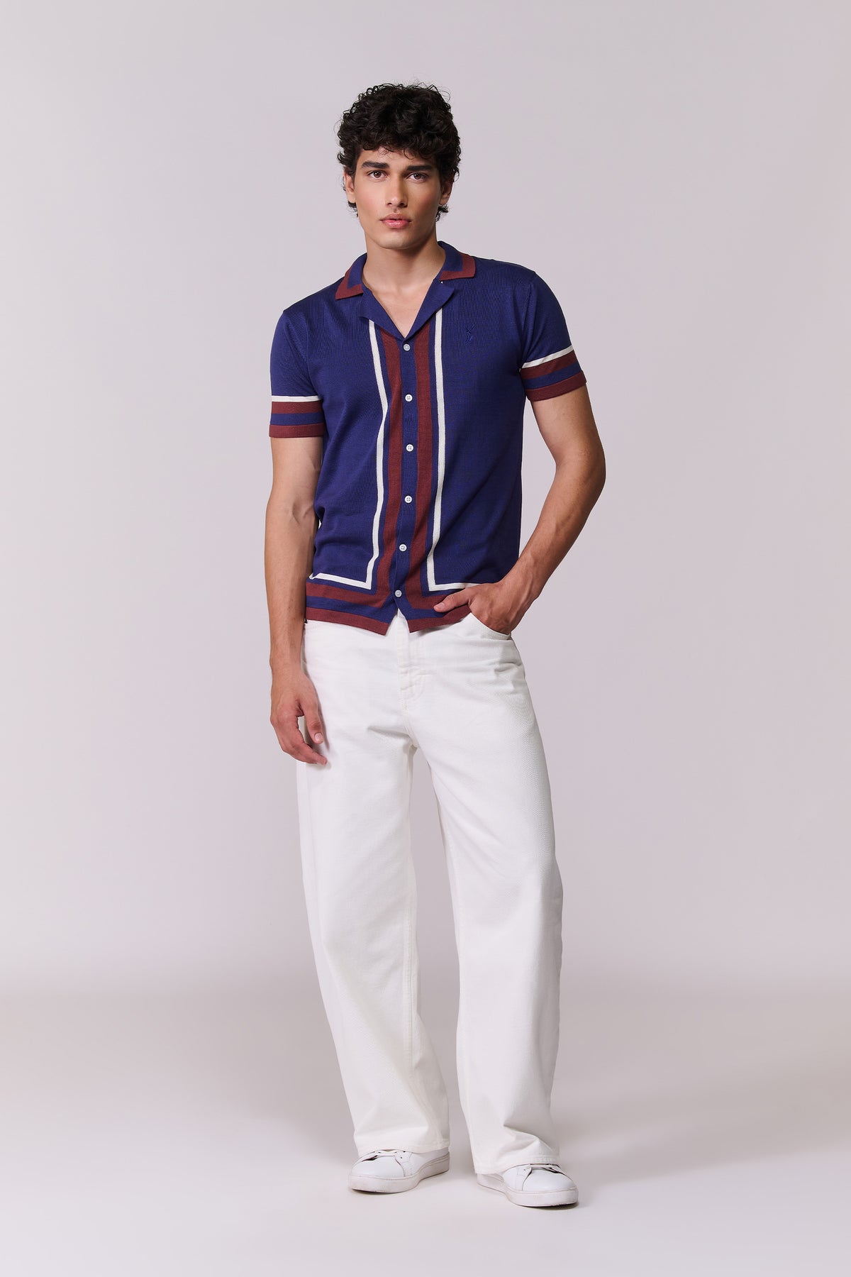 SNCC Navy Stripe Knit Shirt