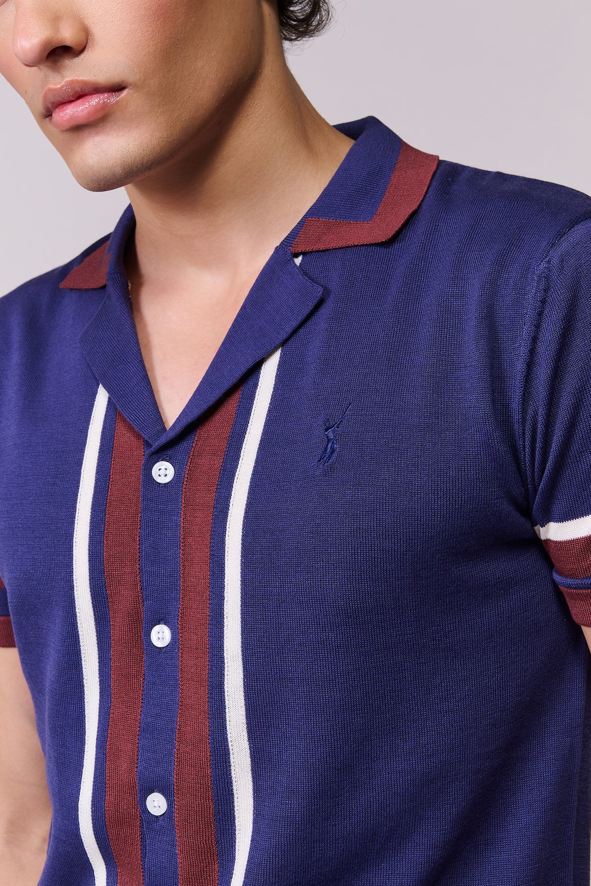 SNCC Navy Stripe Knit Shirt