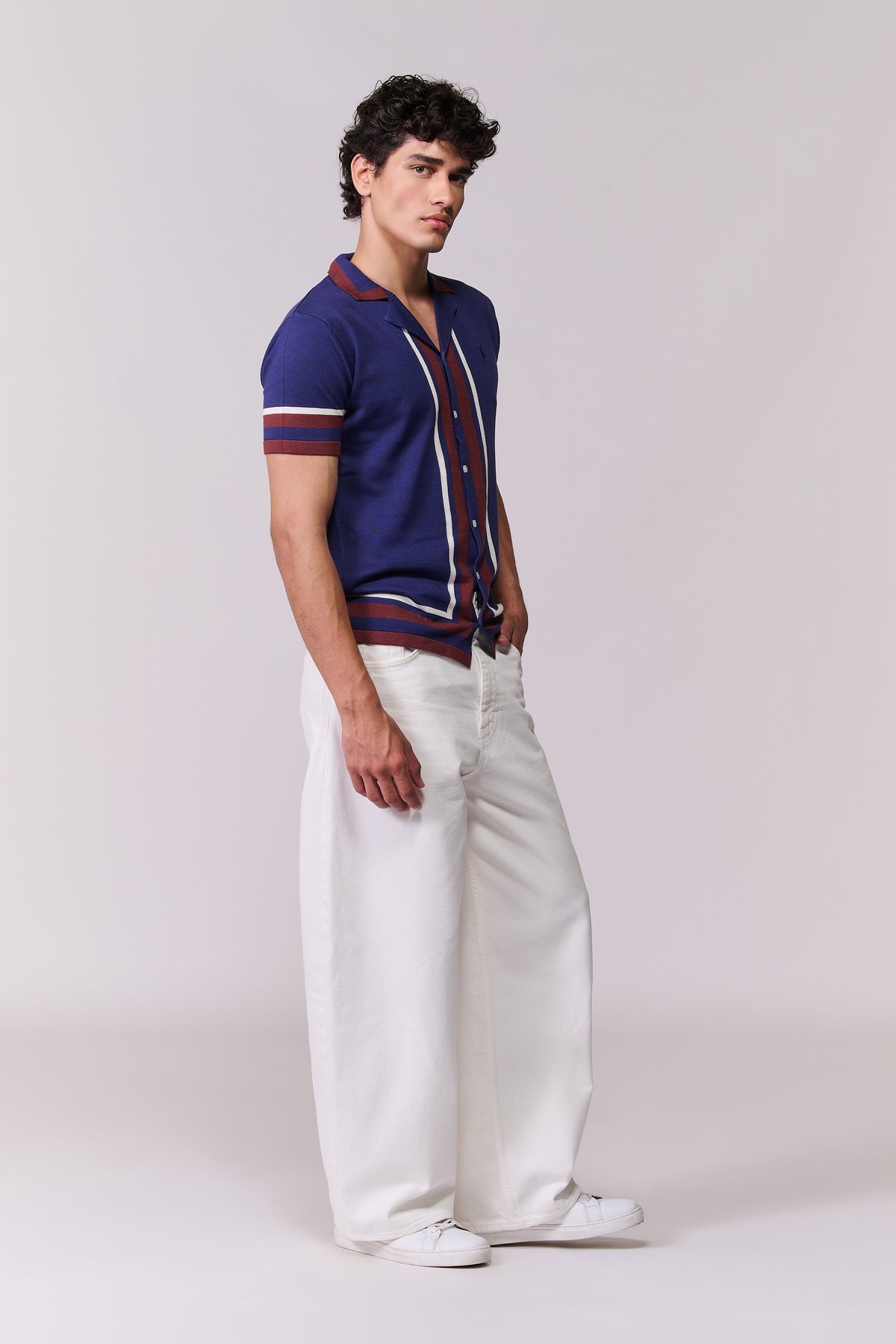 SNCC Navy Stripe Knit Shirt