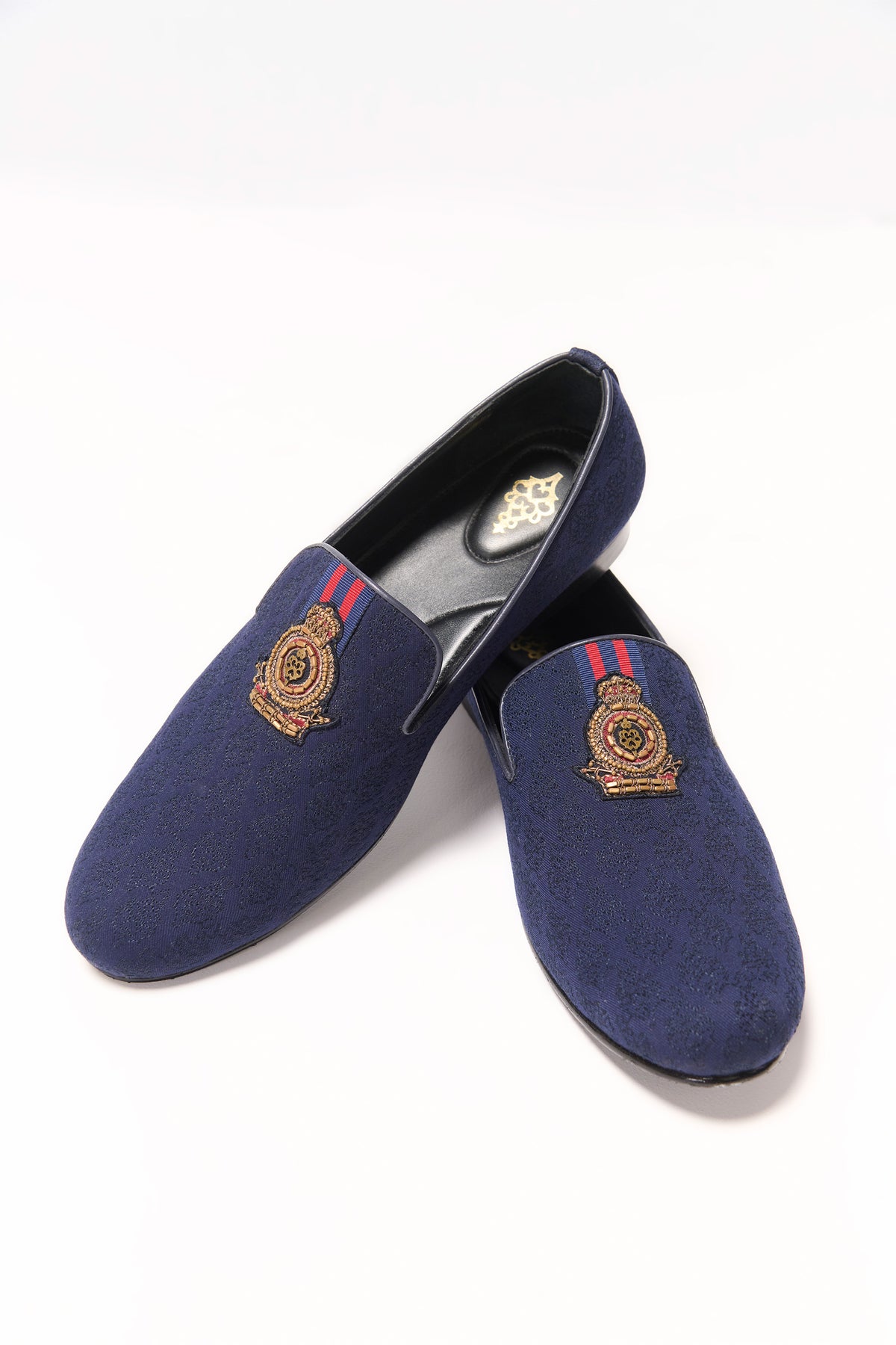 Navy Crested Loafers