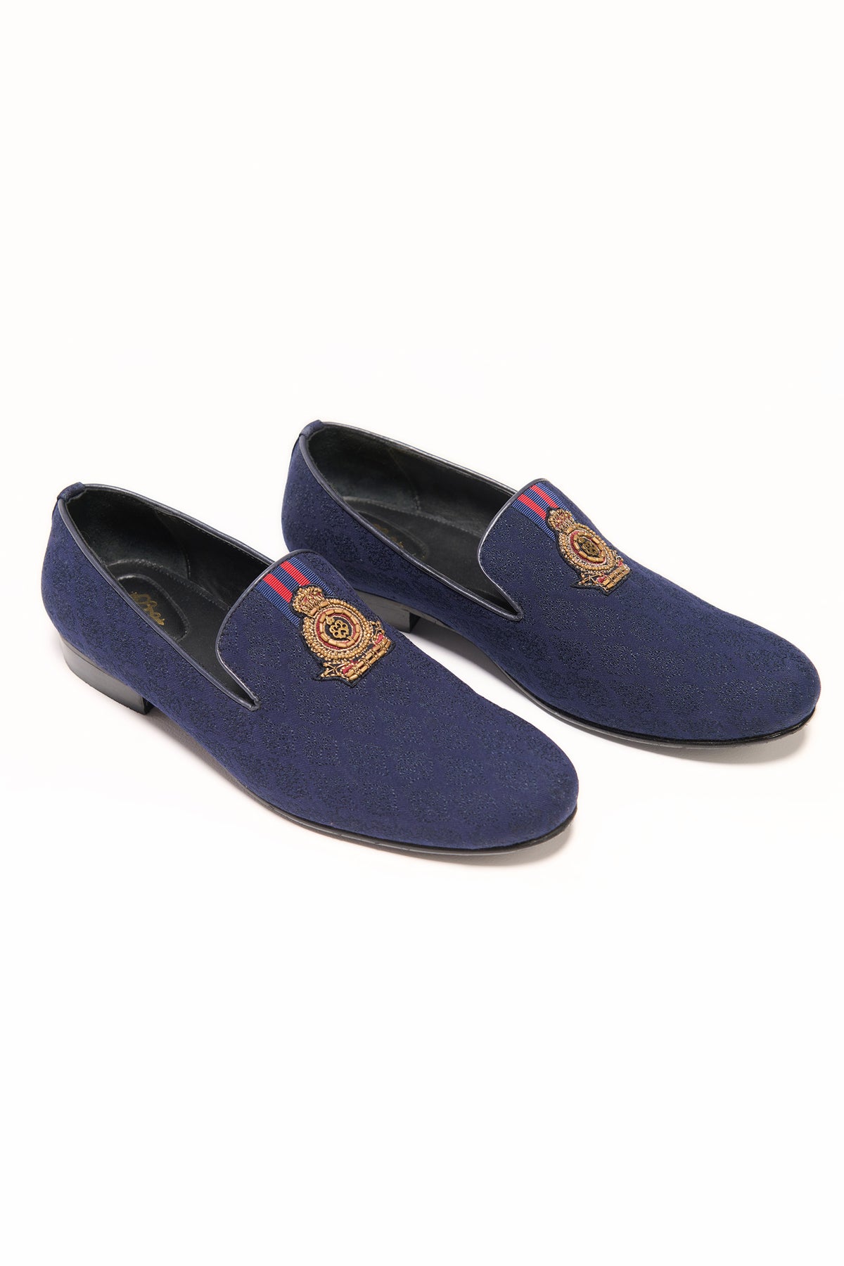 Navy Crested Loafers