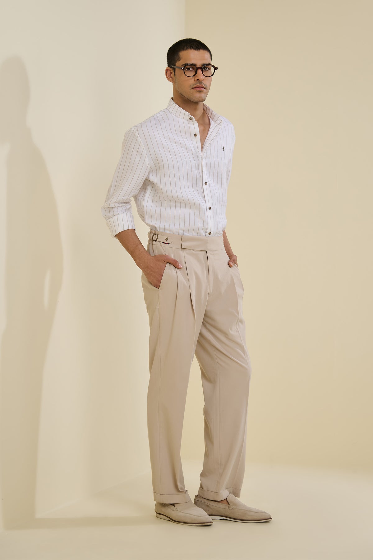 Beige Twill Trousers