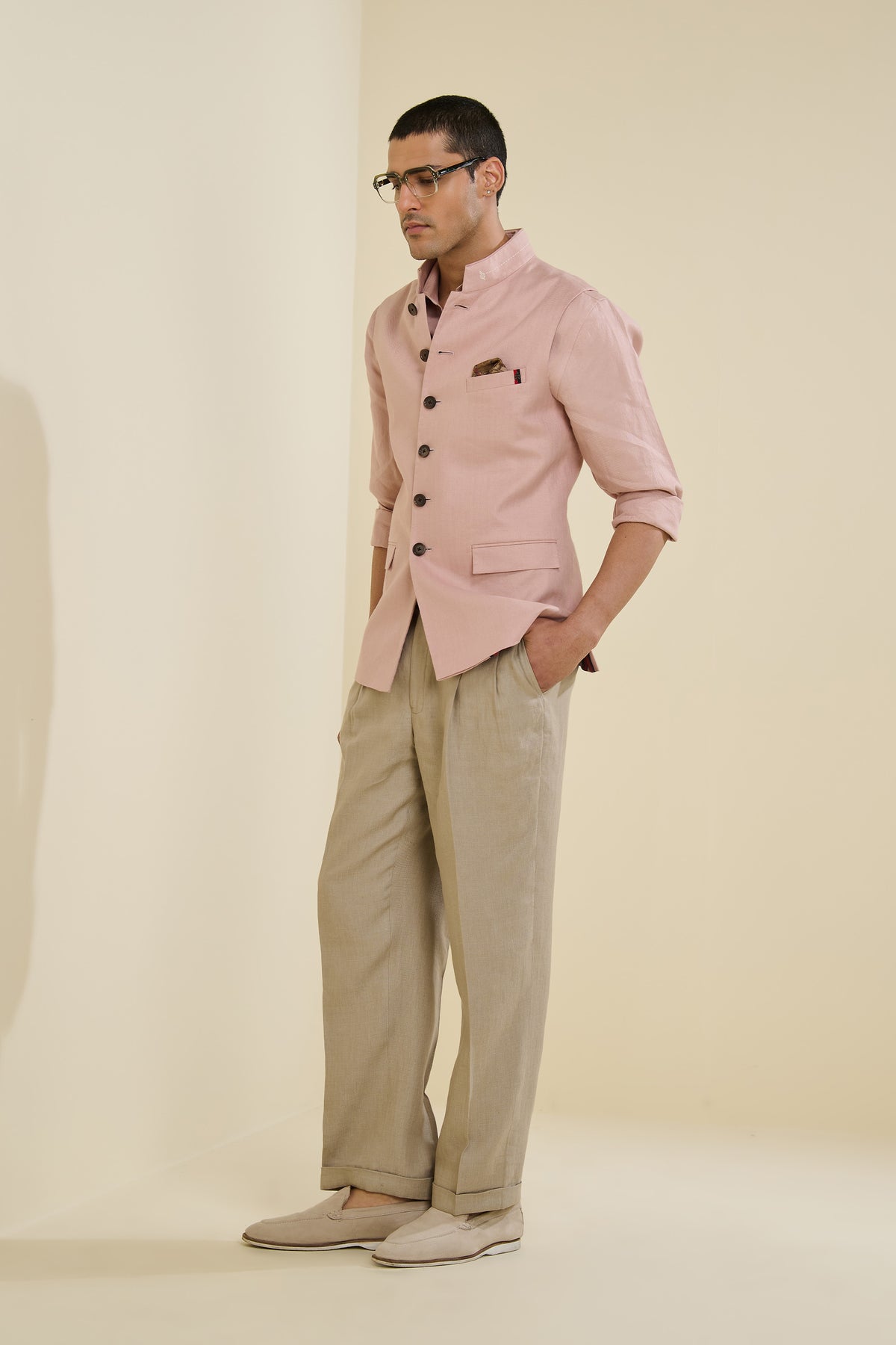 Pink Linen Waistcoat