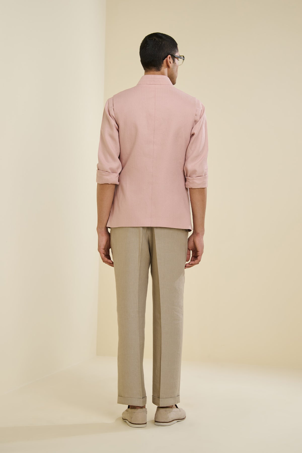 Pink Linen Waistcoat
