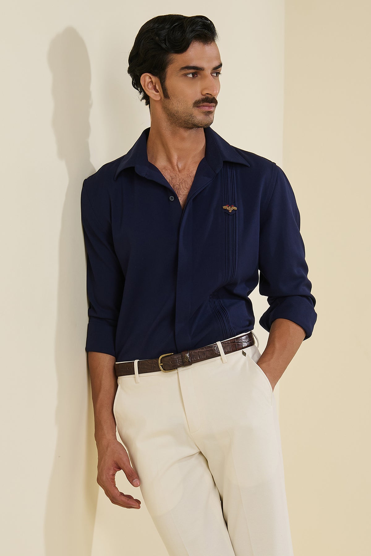 Navy Eagle Crested Shirt
