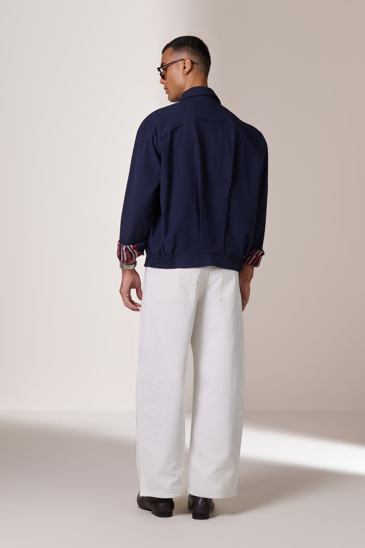 Navy Front Yoke Detail Jacket