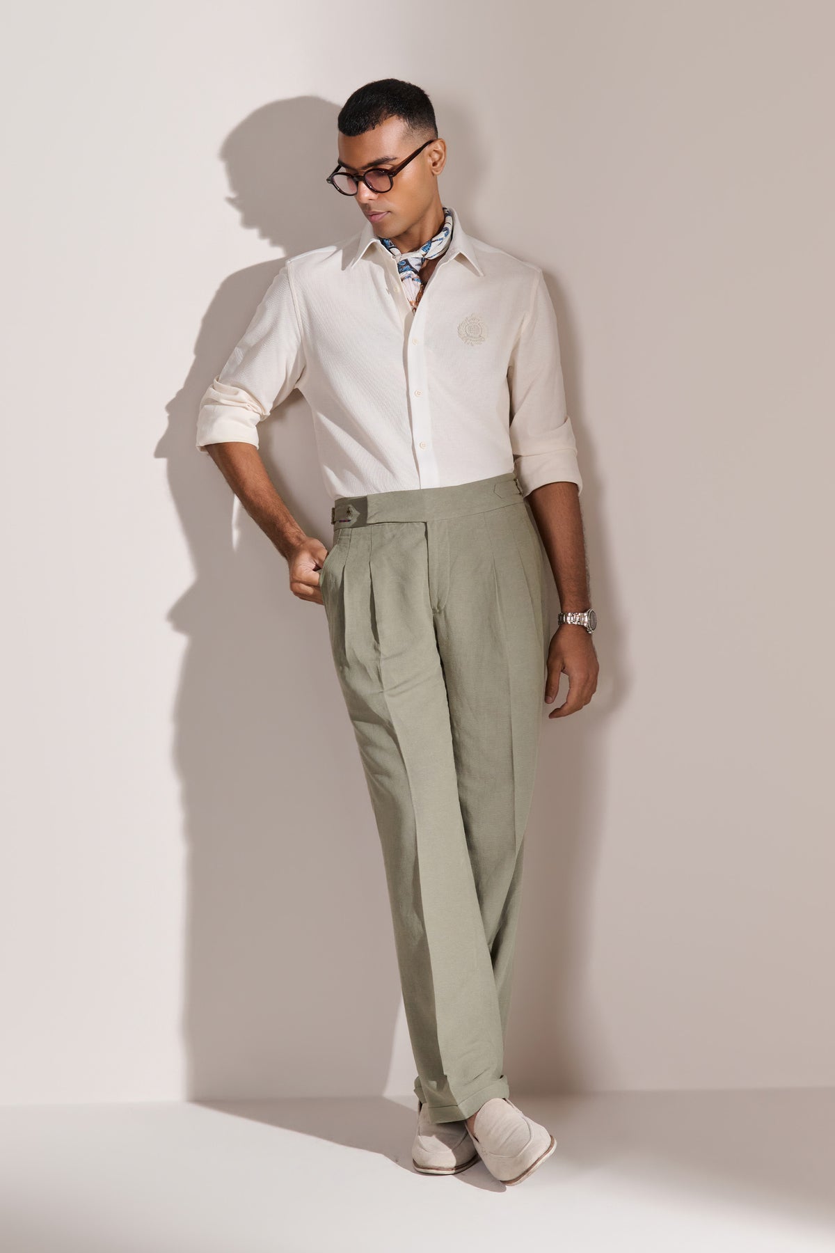 OffWhite With Crest Detail Shirt