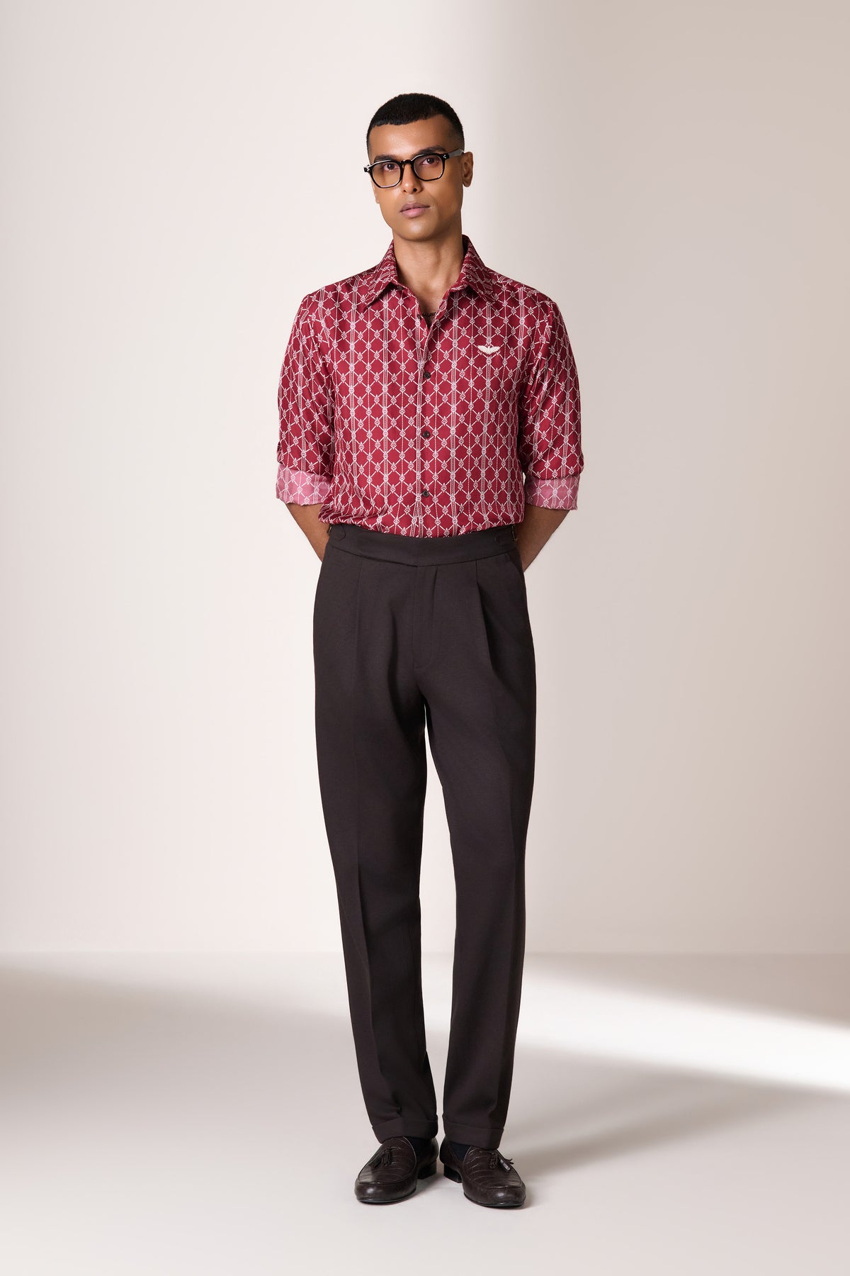 Cherry Adamas Monogram Shirt