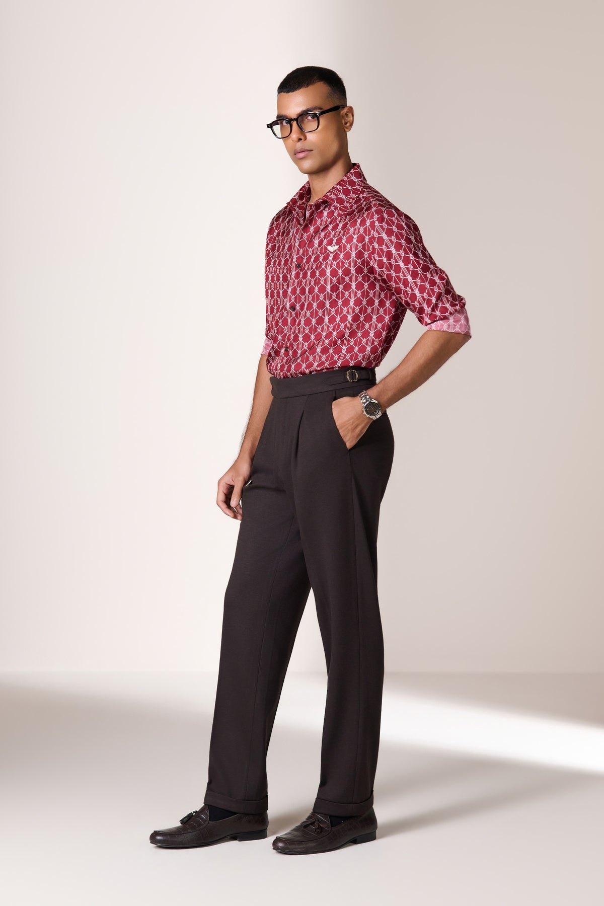 Cherry Adamas Monogram Shirt