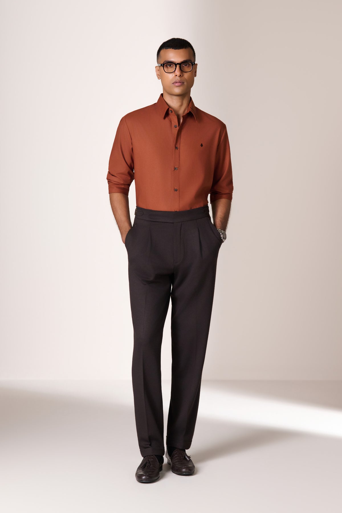 Rust Adamas Detail Shirt