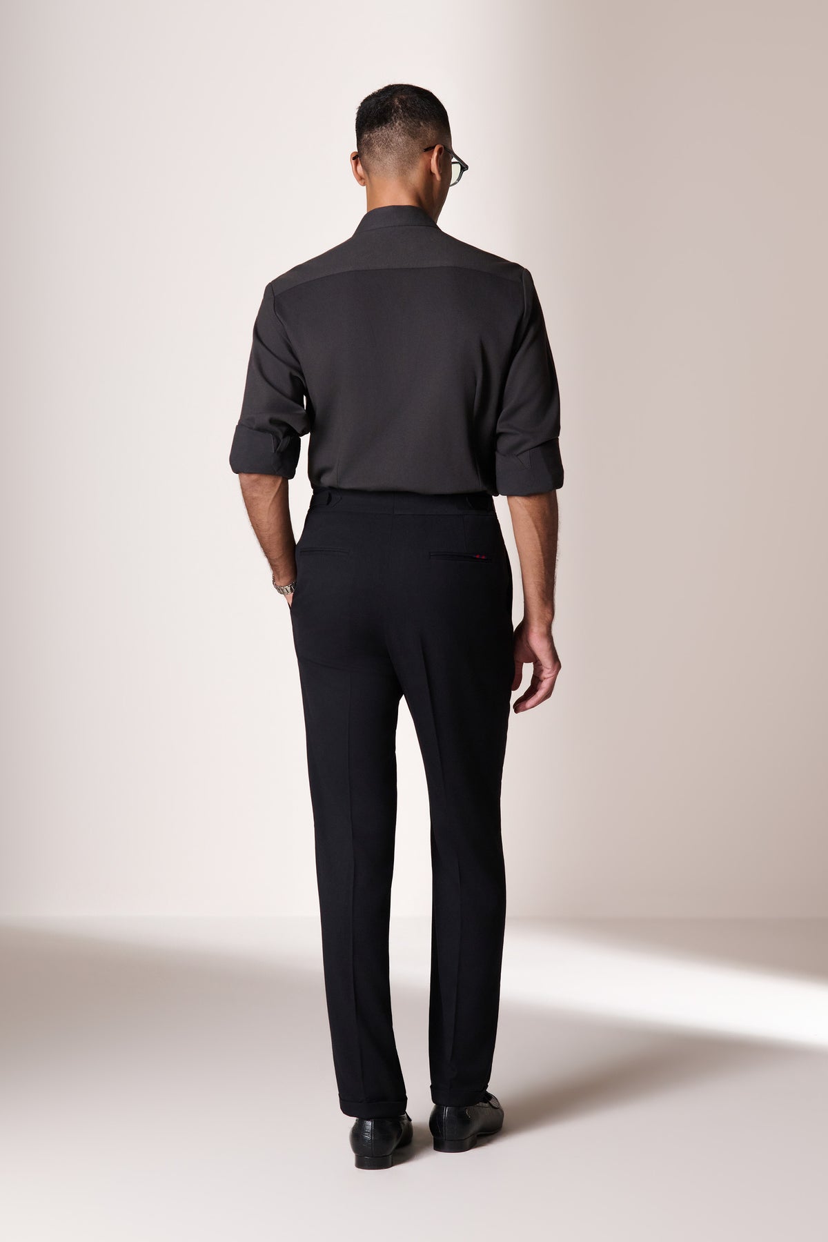 Choco Leather Placket Pocket Shirt