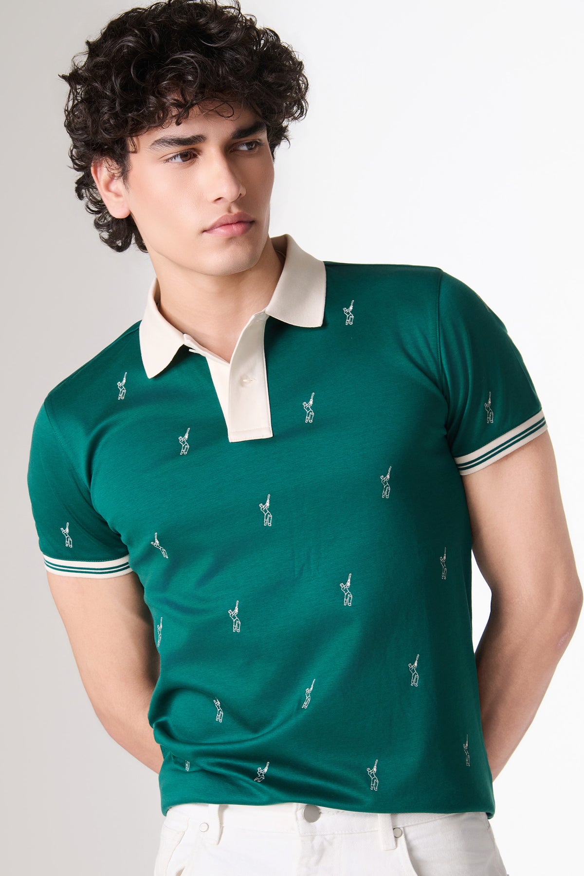 SNCC Emerald Batsman Print Polo T-Shirt