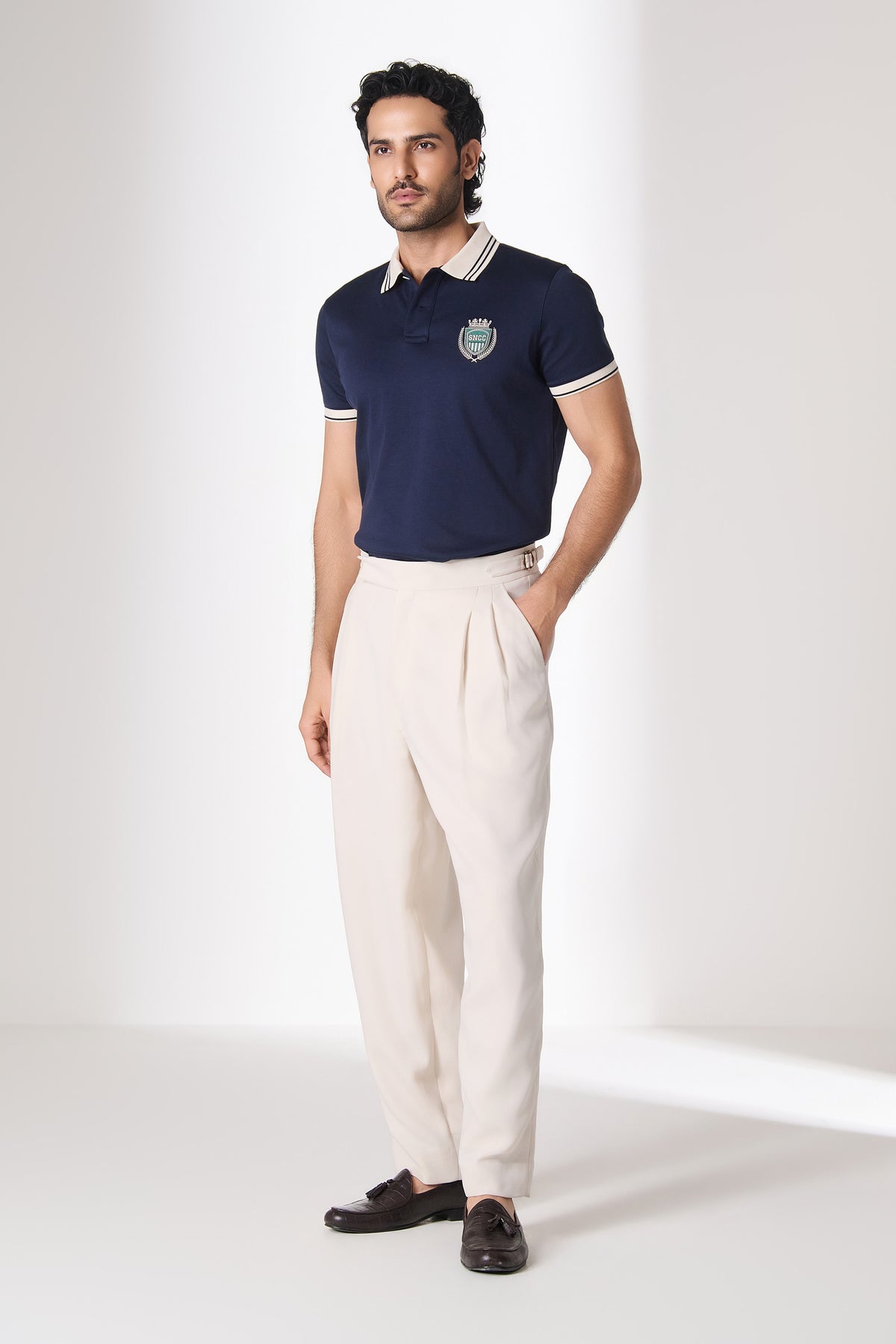SNCC Navy Crest Polo T-Shirt