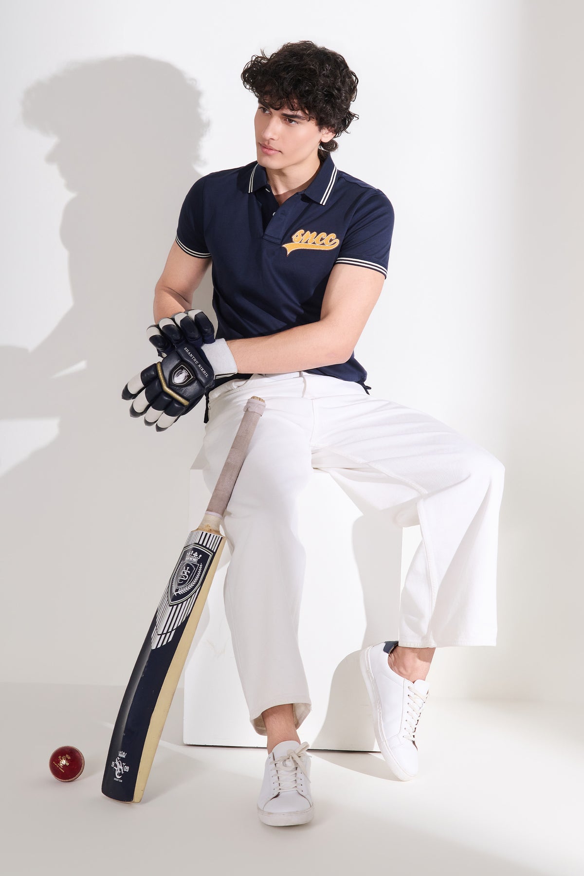 SNCC Navy Script Patch Logo Polo