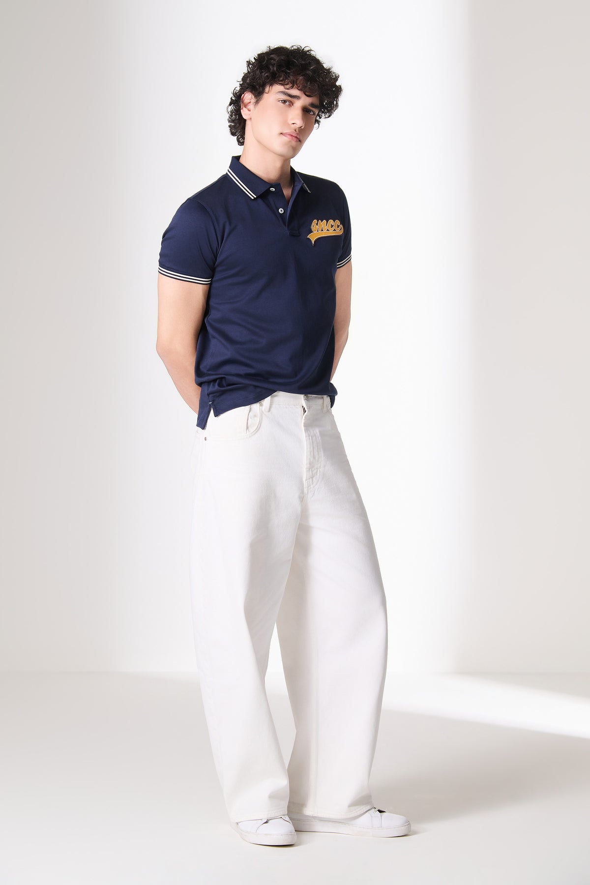 SNCC Navy Script Patch Logo Polo