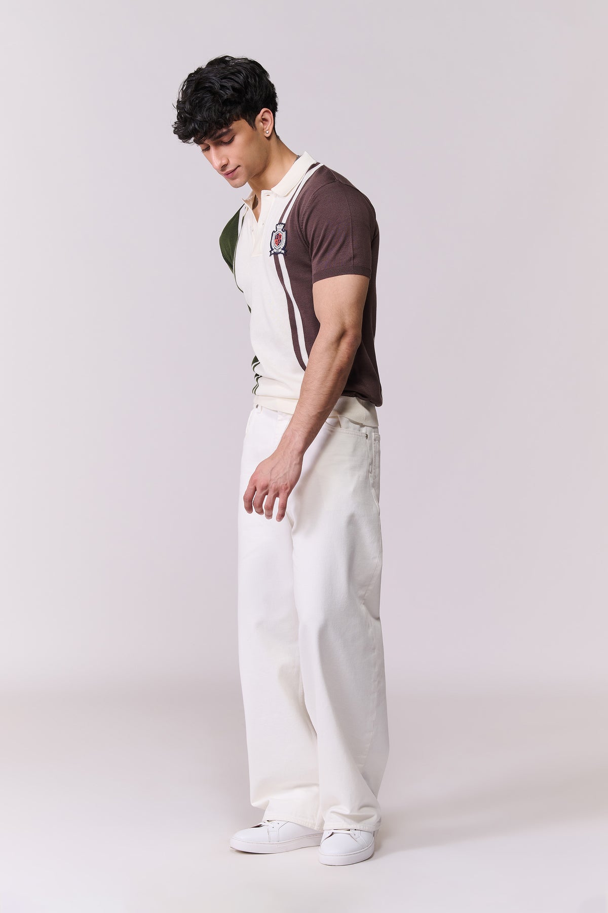 SNCC Colour Block Knit Polo T-Shirt