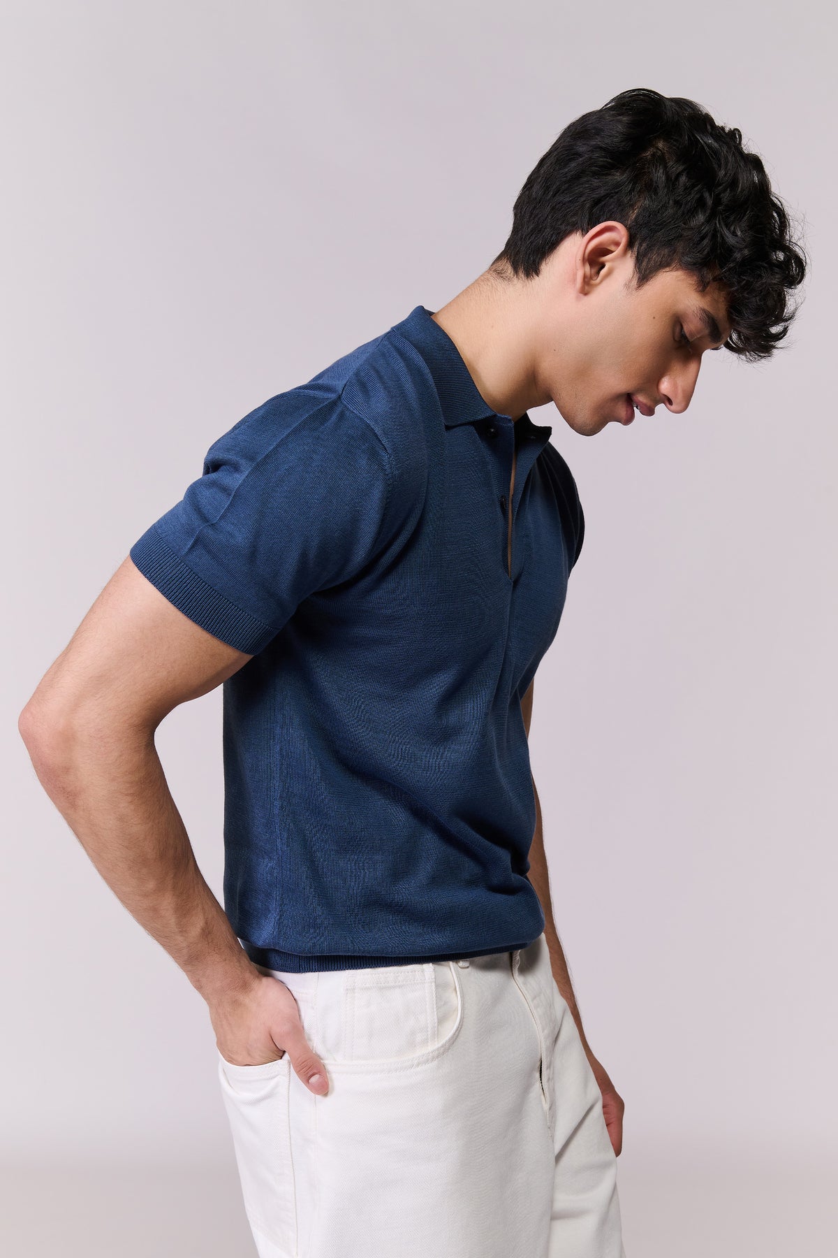 Charcoal Batsman Logo Polo