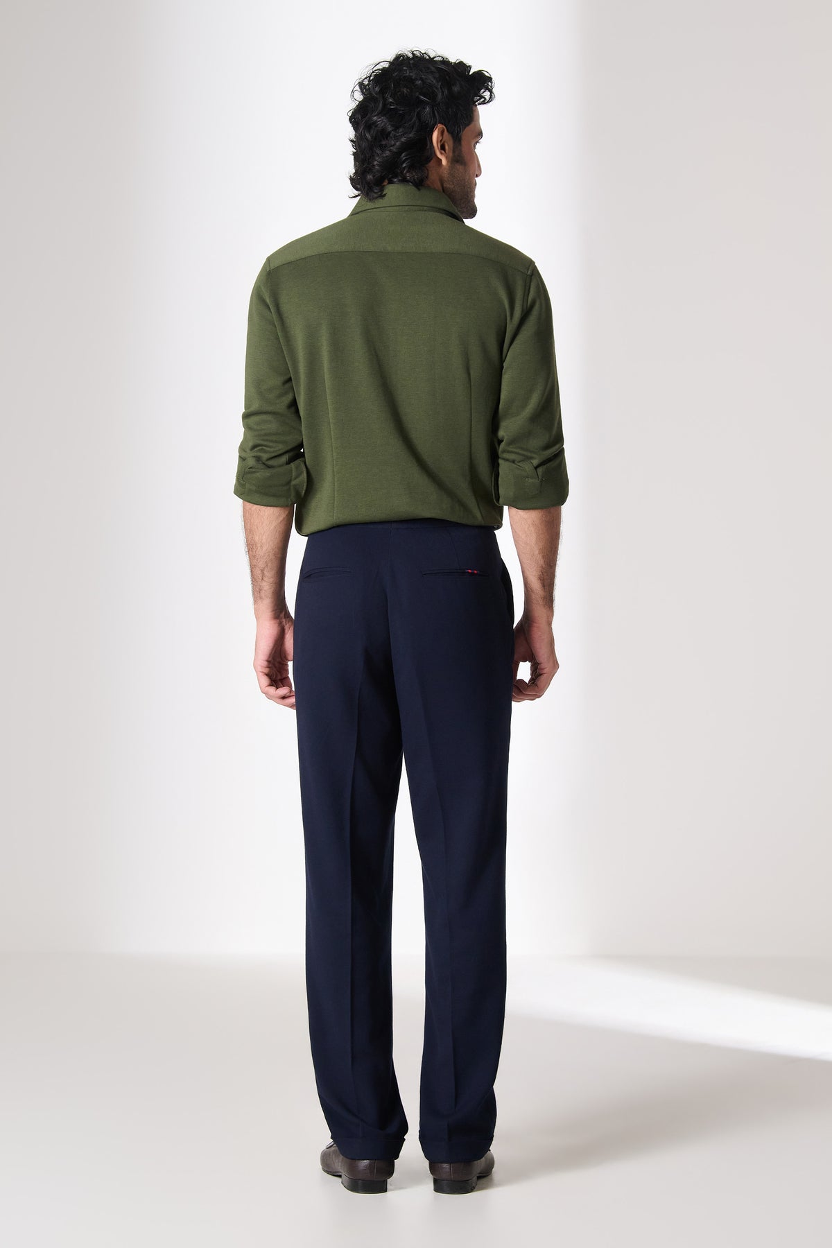 SNCC Olive Contrast Placket Shirt