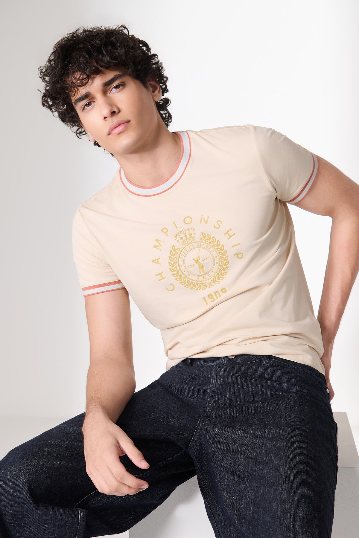 SNCC Beige Laurel Crest T-Shirt