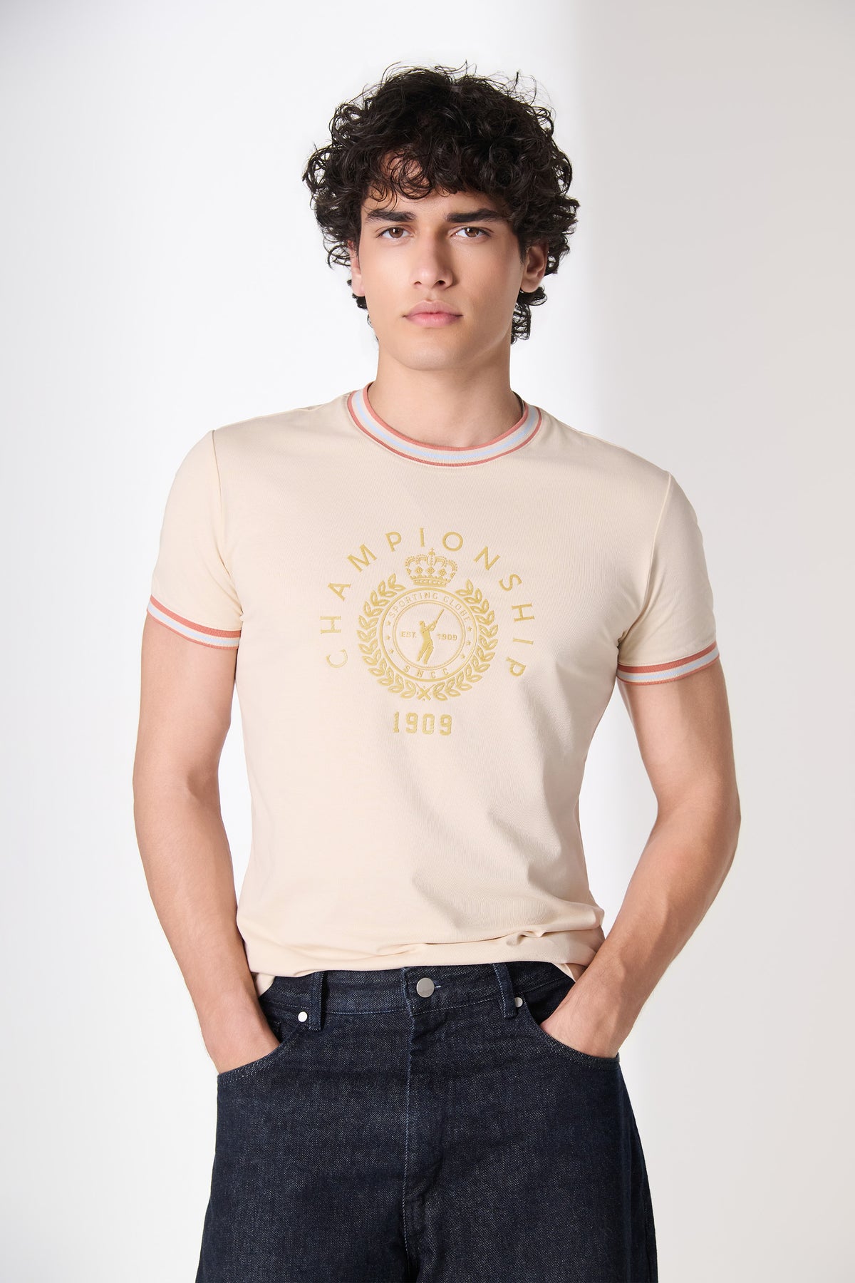 SNCC Beige Laurel Crest T-Shirt