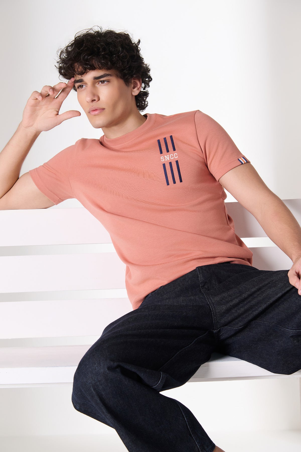 SNCC Pink Vertical Stripe T-Shirt