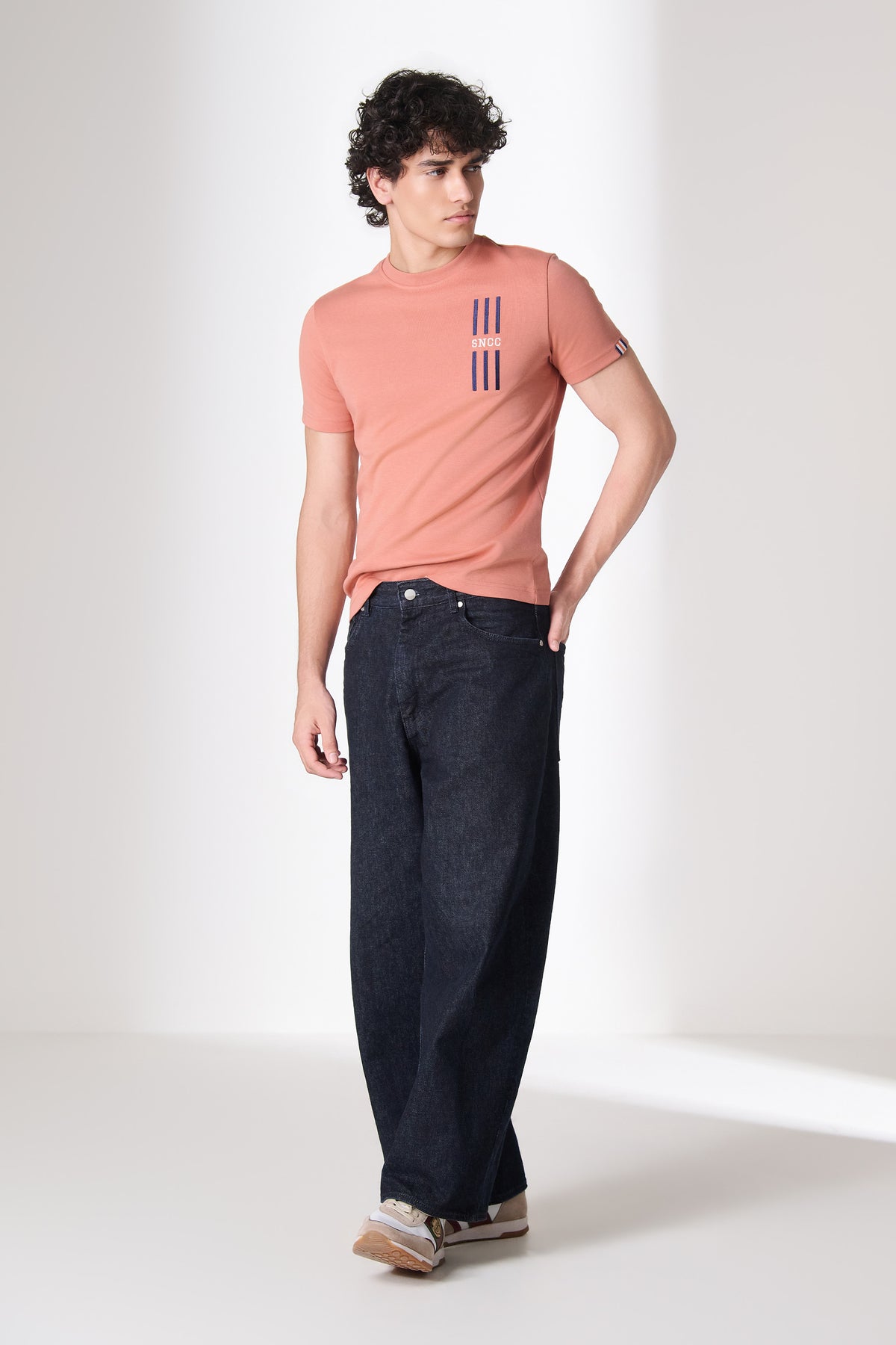 SNCC Pink Vertical Stripe T-Shirt