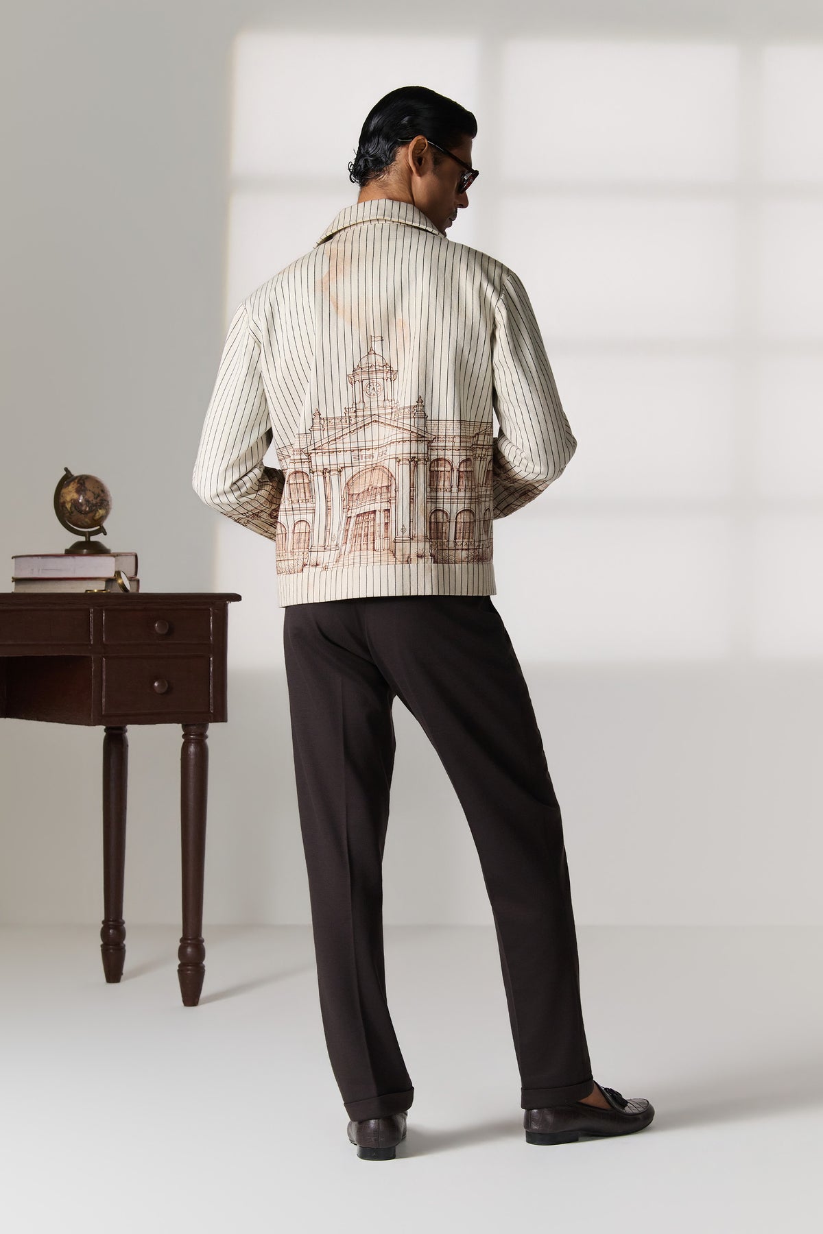 Beige Heritage Print Shacket