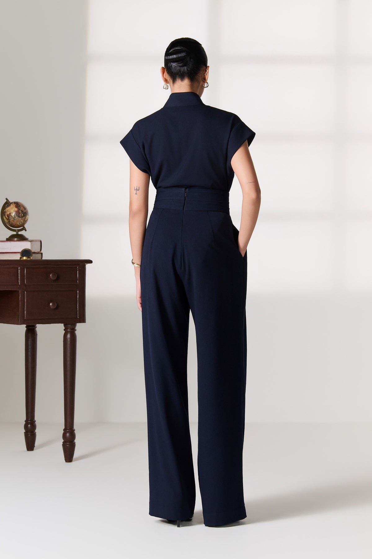 Navy Sleeveless Utility Shirt