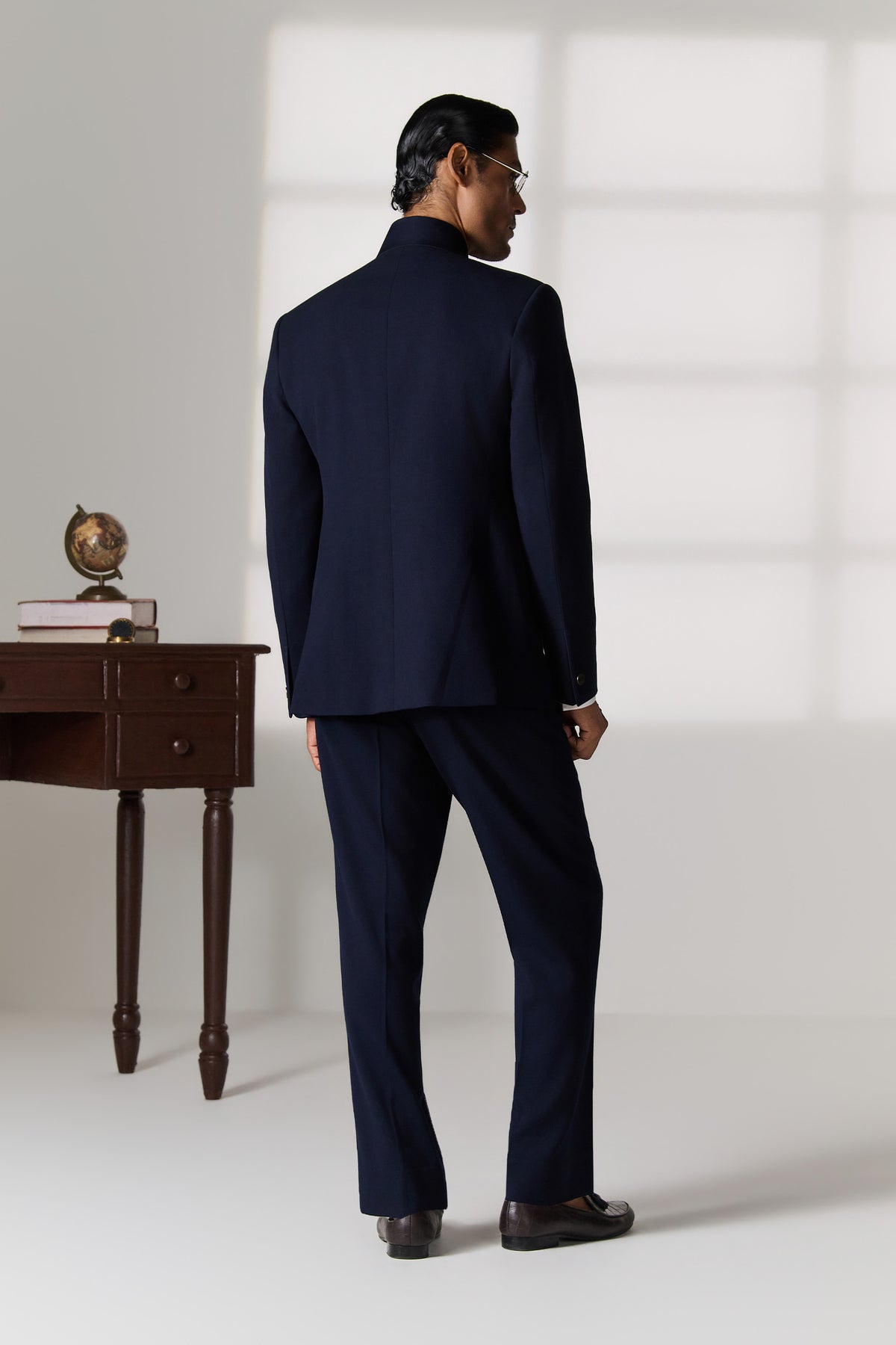 Navy Tailored Bandhgala Jacket