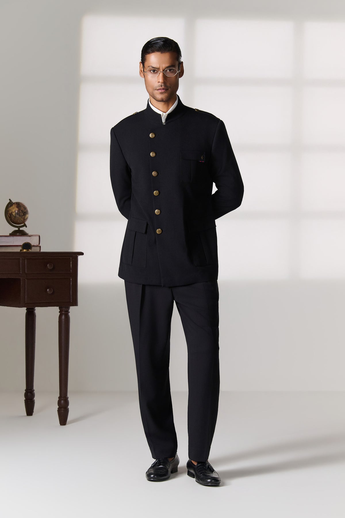 Navy Military-Style Bandhgala
