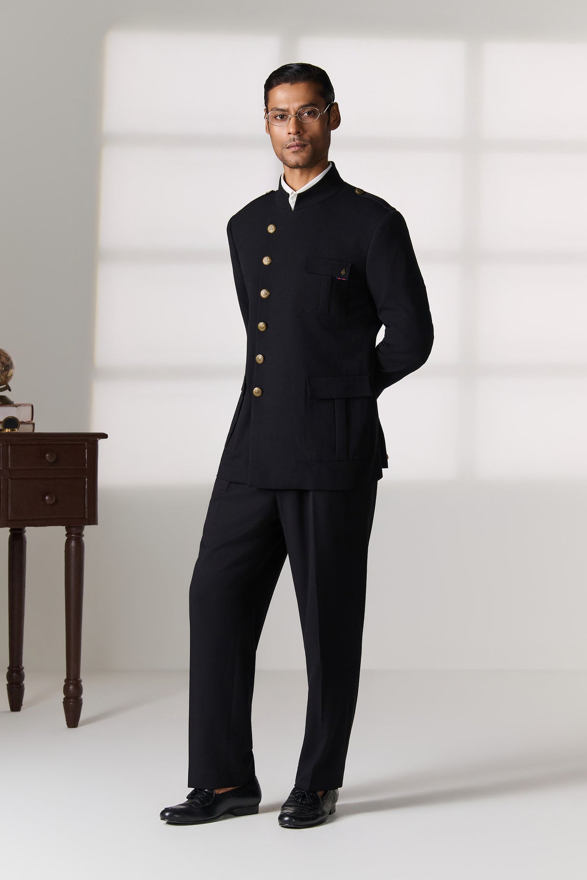 Navy Military-Style Bandhgala