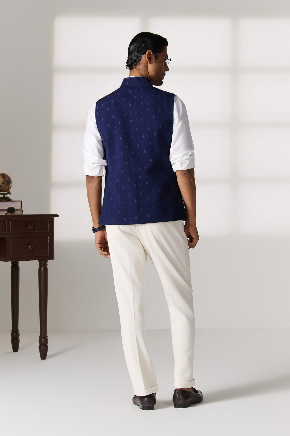 Navy Nehru Waistcoat